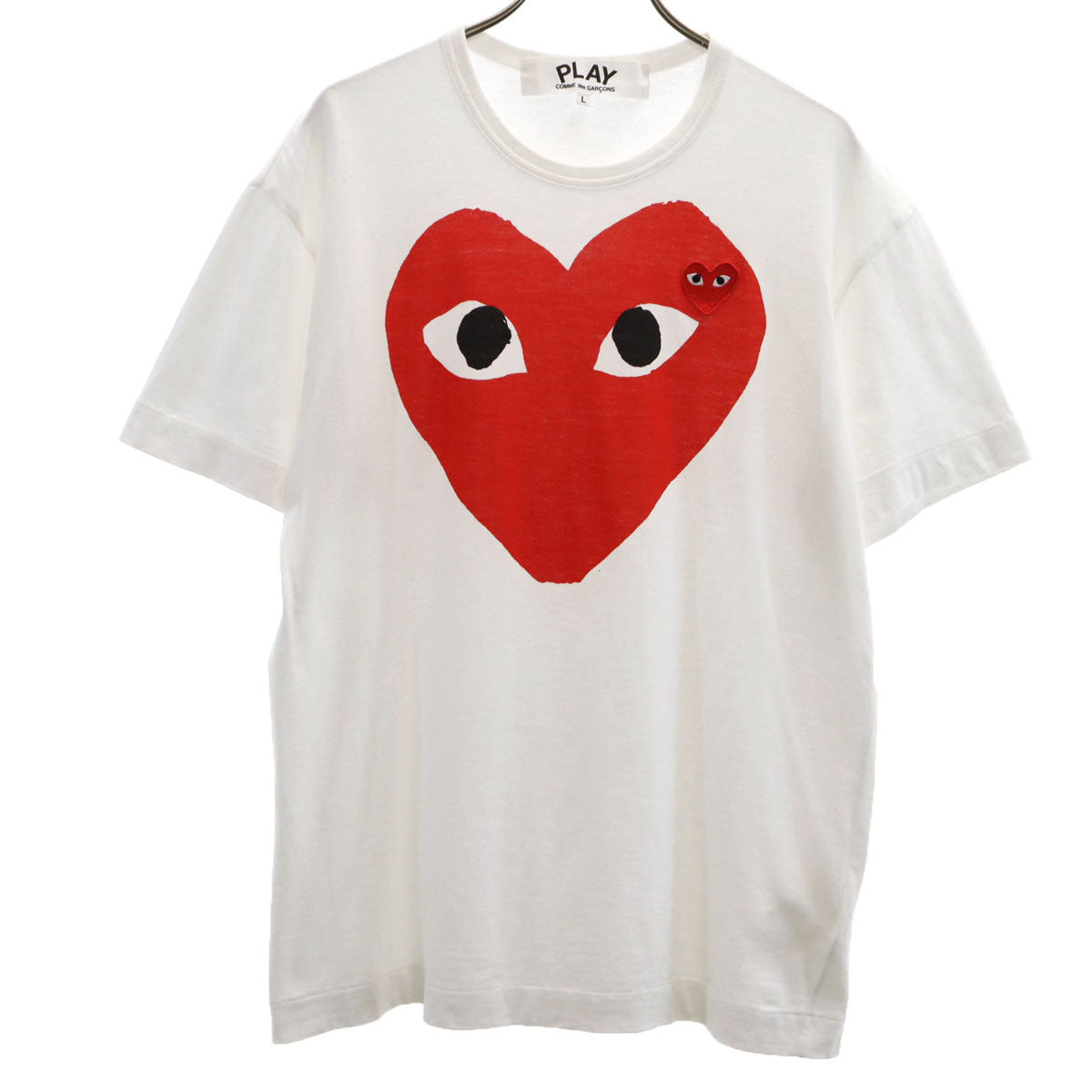PLAY COMME des GARCONS プレイコムデギャルソン 2010年 日本製 半袖 Tシャツ L ホワイト メンズ
