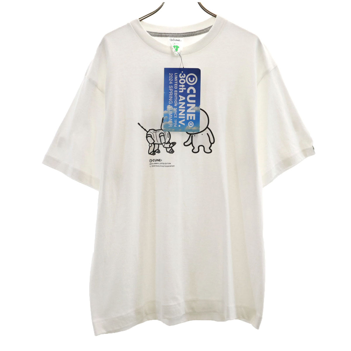 未使用 CUNE キューン アイボ30周年記念 コラボ 半袖 Tシャツ L ホワイト メンズ