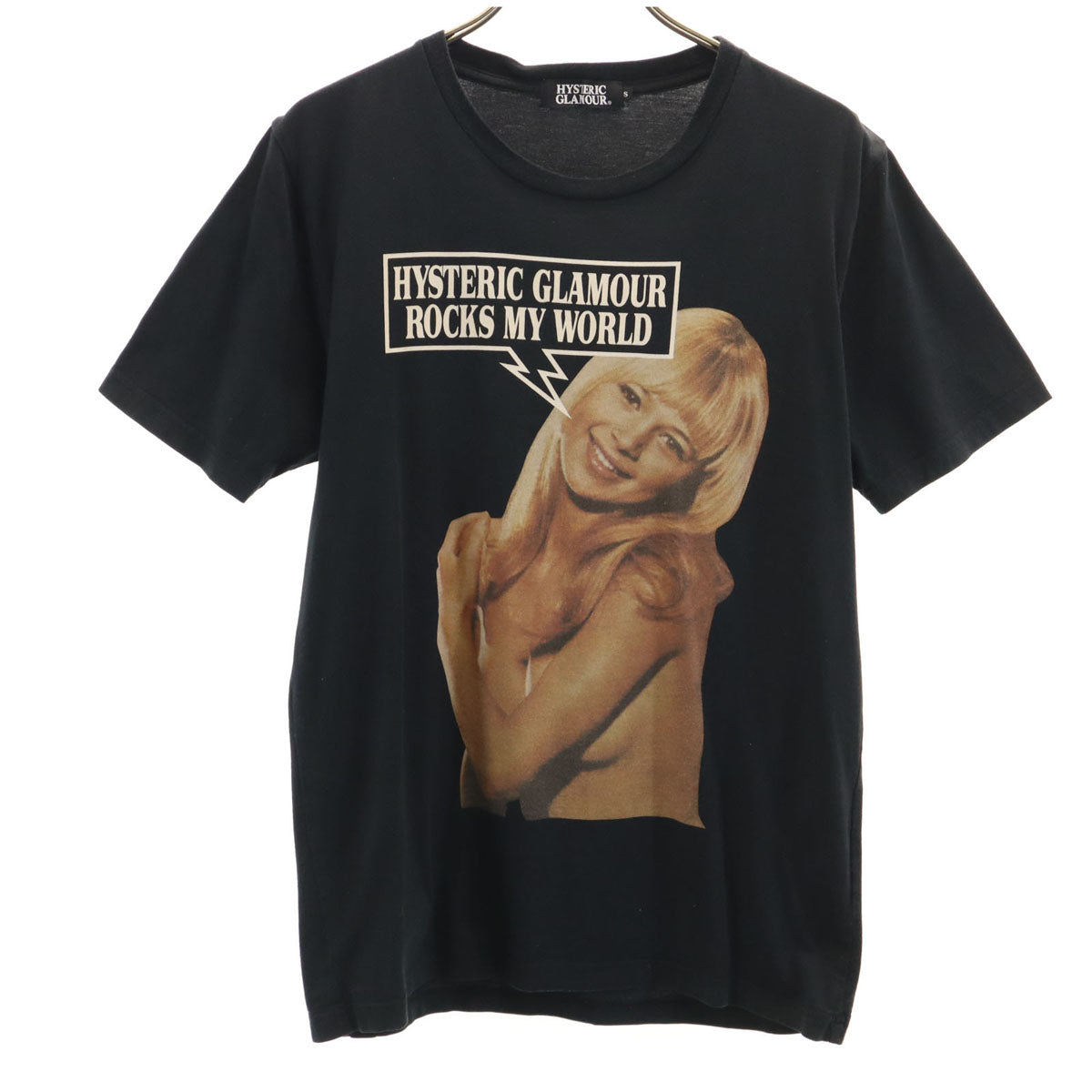 HYSTERIC GLAMOUR ヒステリックグラマー 日本製 半袖 Tシャツ S ブラック メンズ