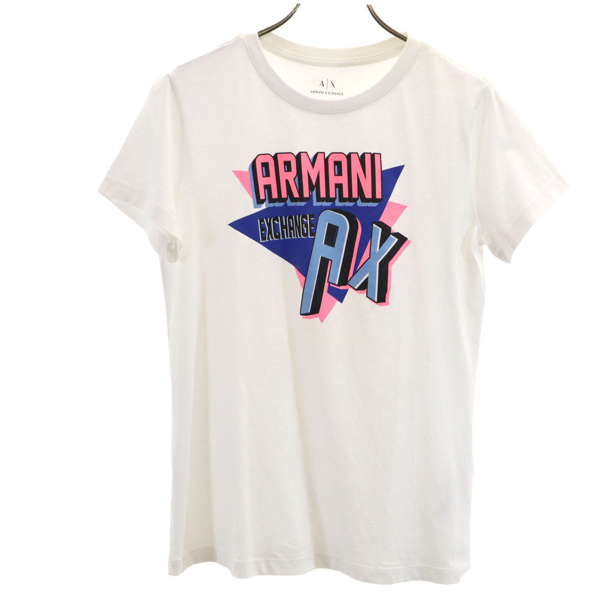 ARMANI EXCHANGE アルマーニエクスチェンジ ポルトガル製 半袖 Tシャツ S ホワイト レディース