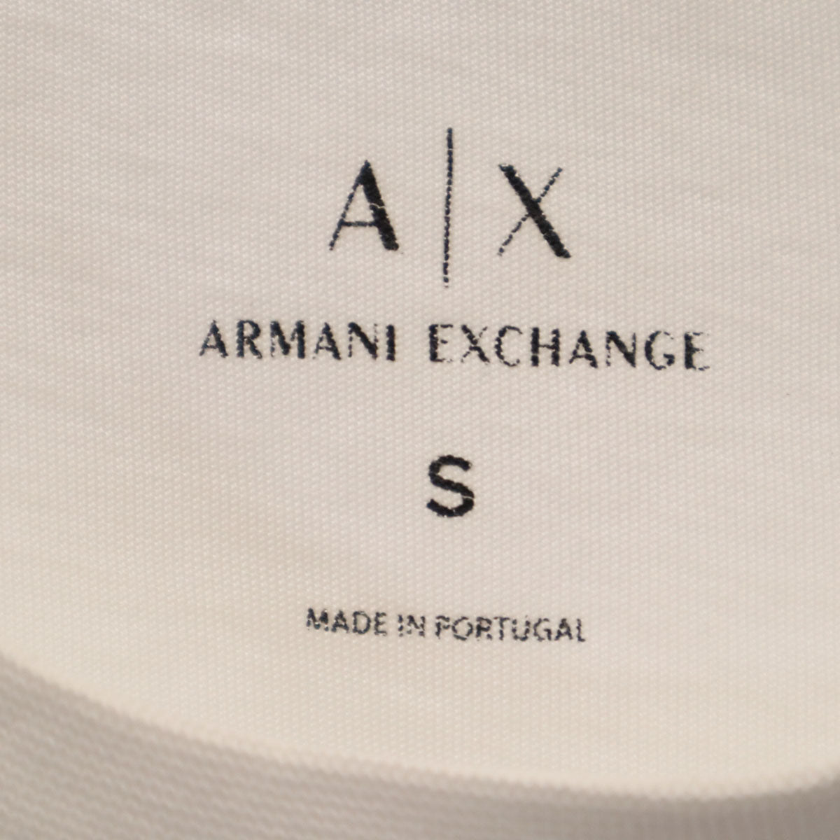 ARMANI EXCHANGE アルマーニエクスチェンジ ポルトガル製 半袖 Tシャツ S ホワイト レディース