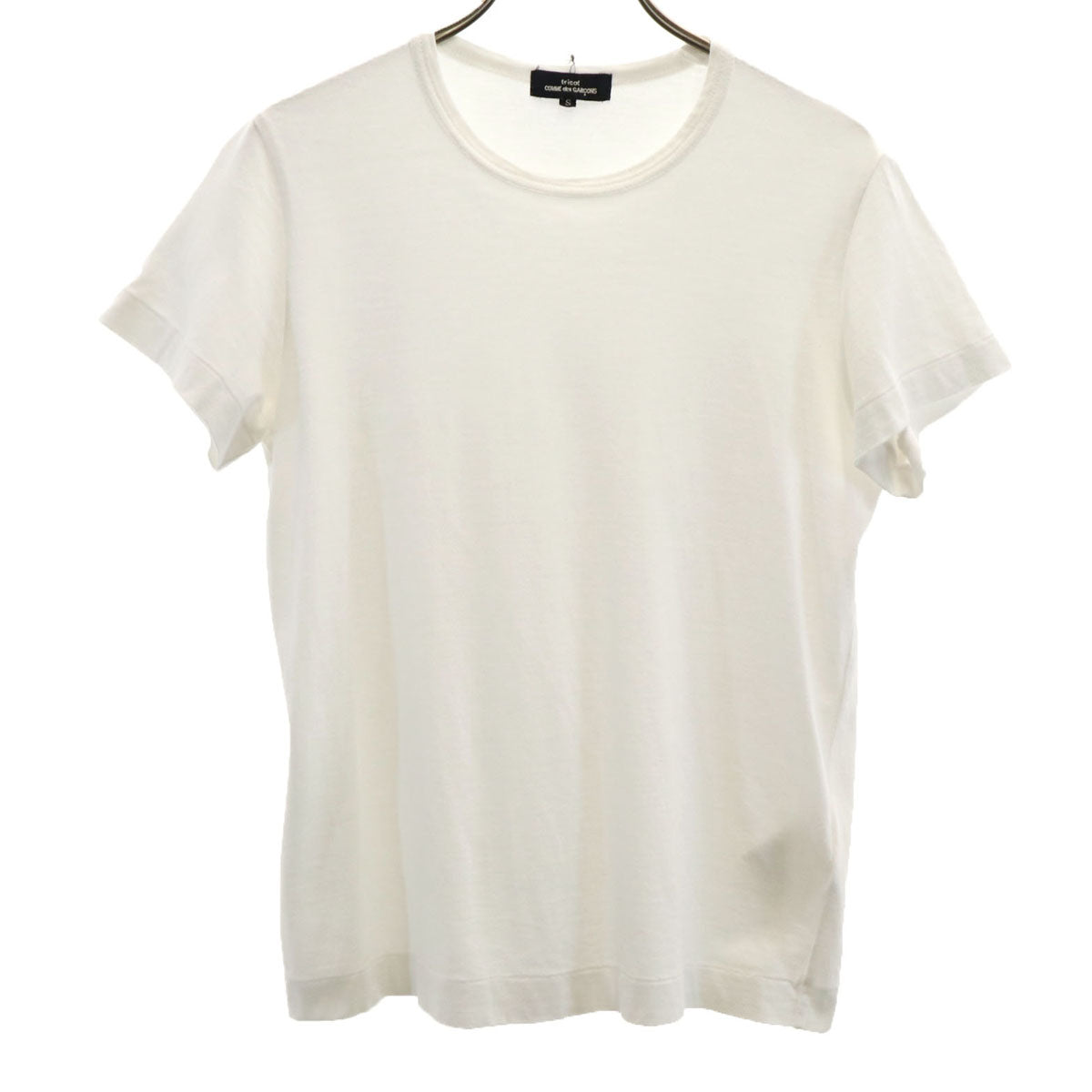 tricot COMME des GARCONS トリココムデギャルソン 2015年 日本製 半袖 Tシャツ S ホワイト 無地 レディース