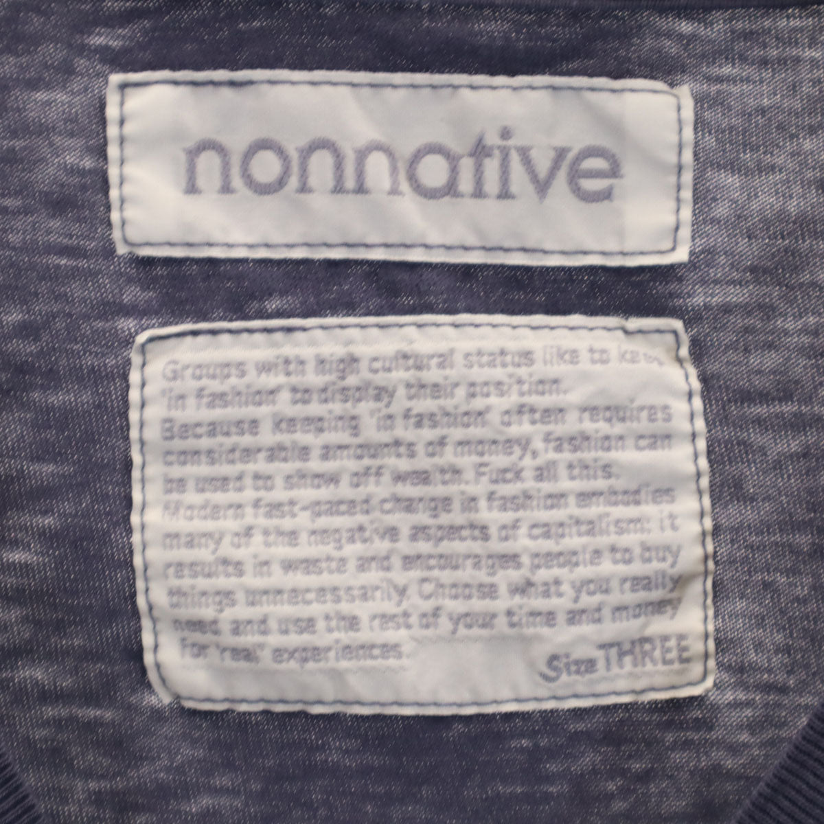 nonnative ノンネイティブ 日本製 半袖 Tシャツ 3 ネイビー メンズ
