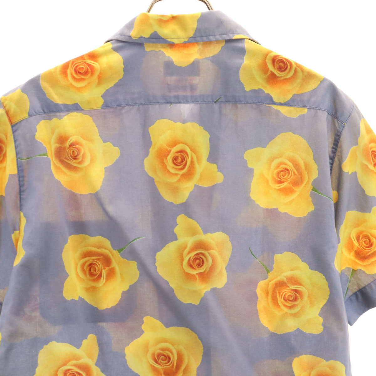 Paul Smith LONDON ポールスミスロンドン 日本製 花柄 半袖 オープンカラーシャツ M グレー メンズ