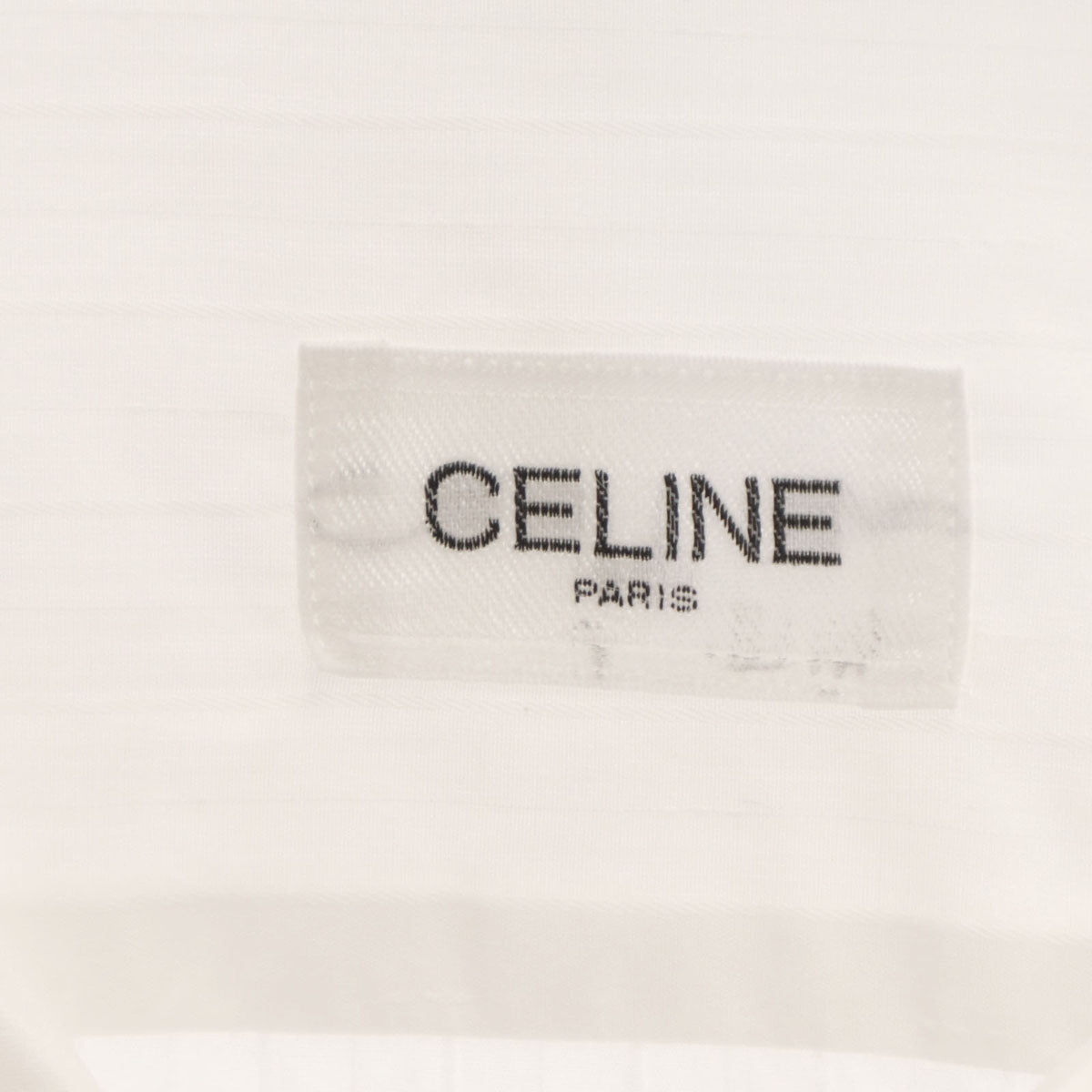 CELINE セリーヌ ストライプ柄 長袖 ワイシャツ ホワイト メンズ