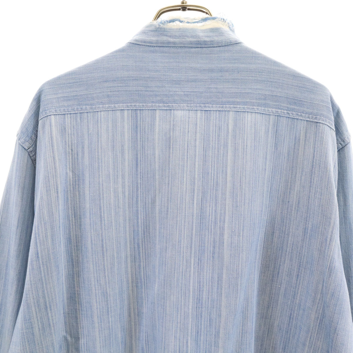 KING KOLE キングコール 70s ヴィンテージ 長袖 シャンブレー バンドカラーシャツ L ブルー系 メンズ