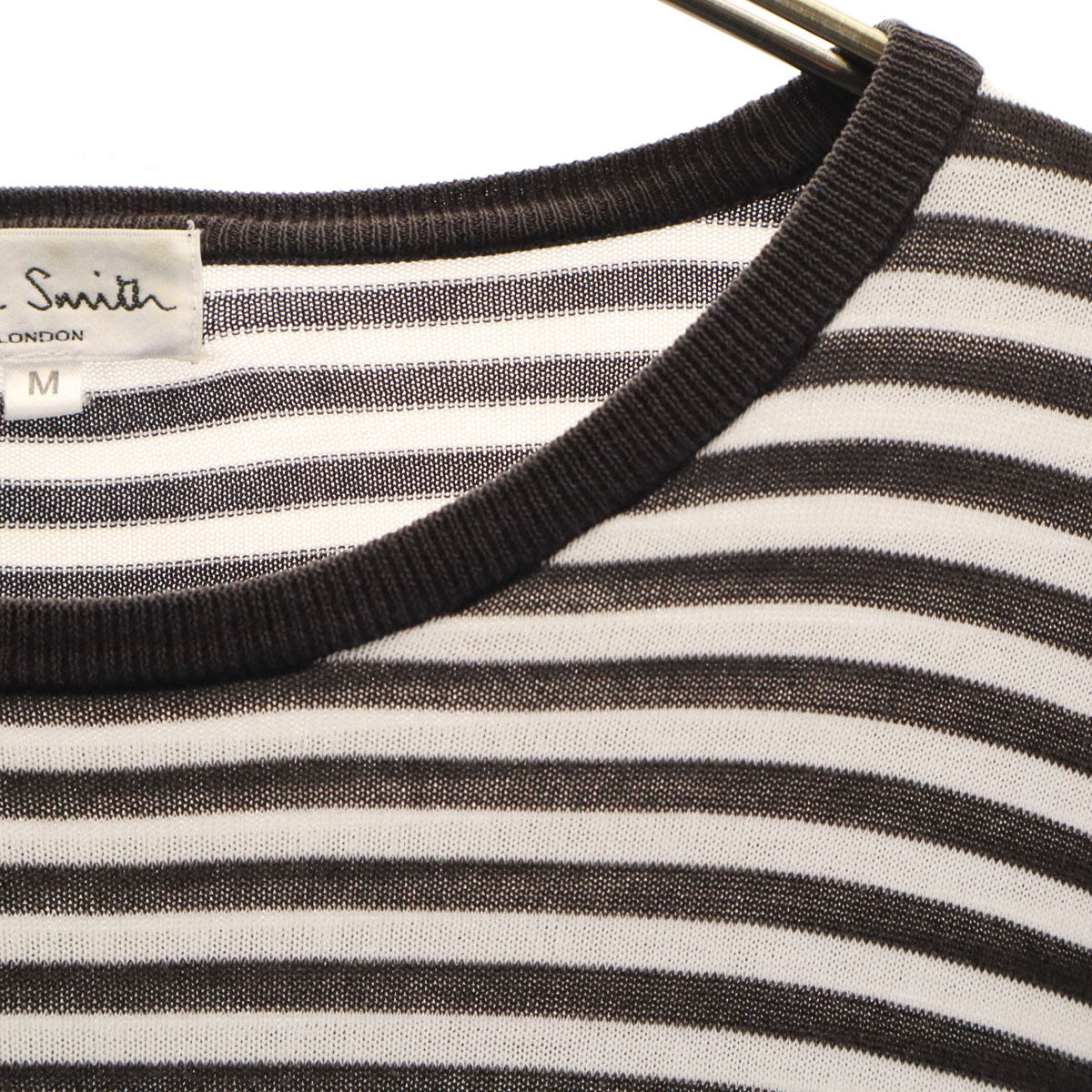 Paul Smith LONDON ポールスミスロンドン ボーダー柄 長袖 Tシャツ M ホワイト ロンT メンズ