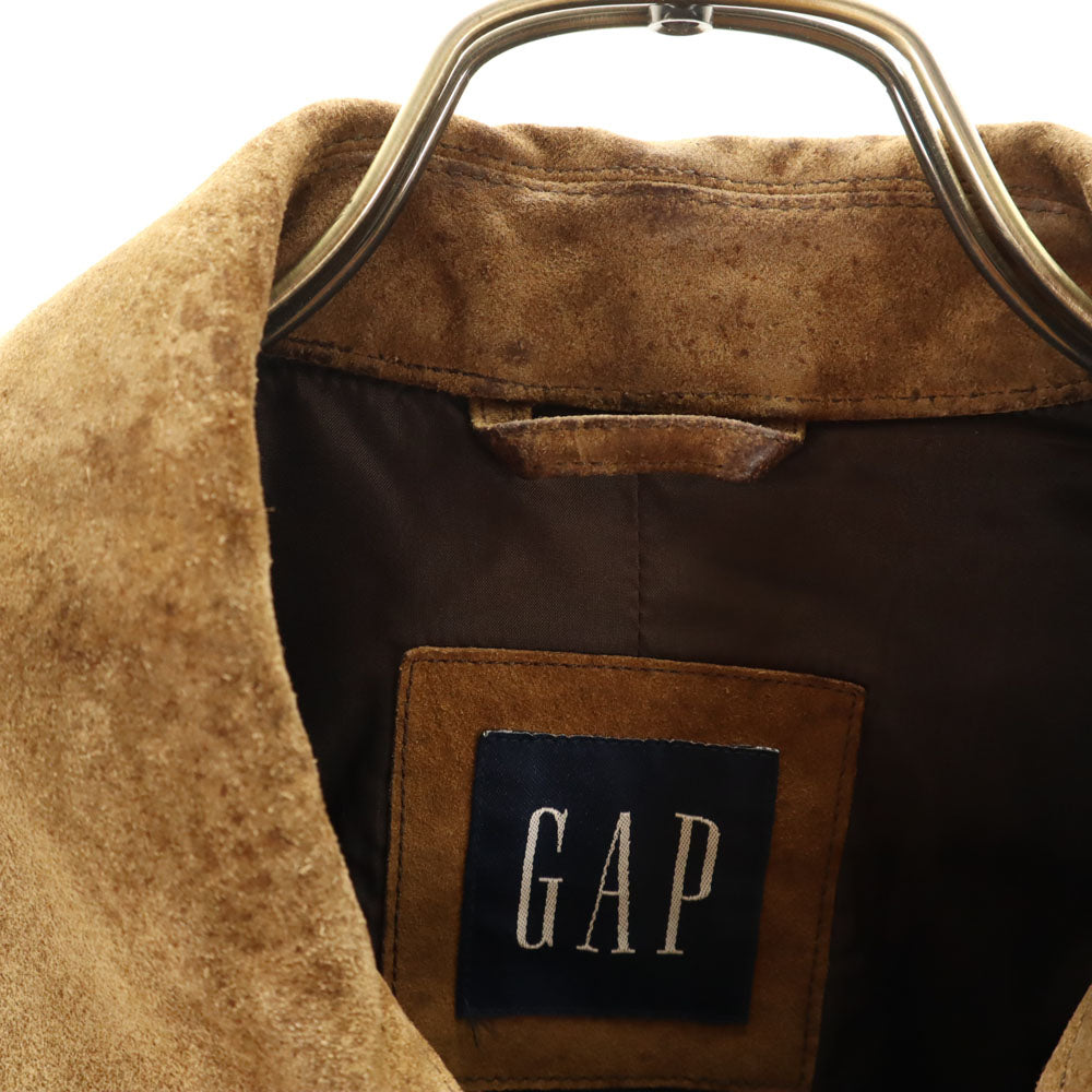 GAP ギャップ 90s オールド 紺タグ スエード シャツジャケット S ベージュ メンズ