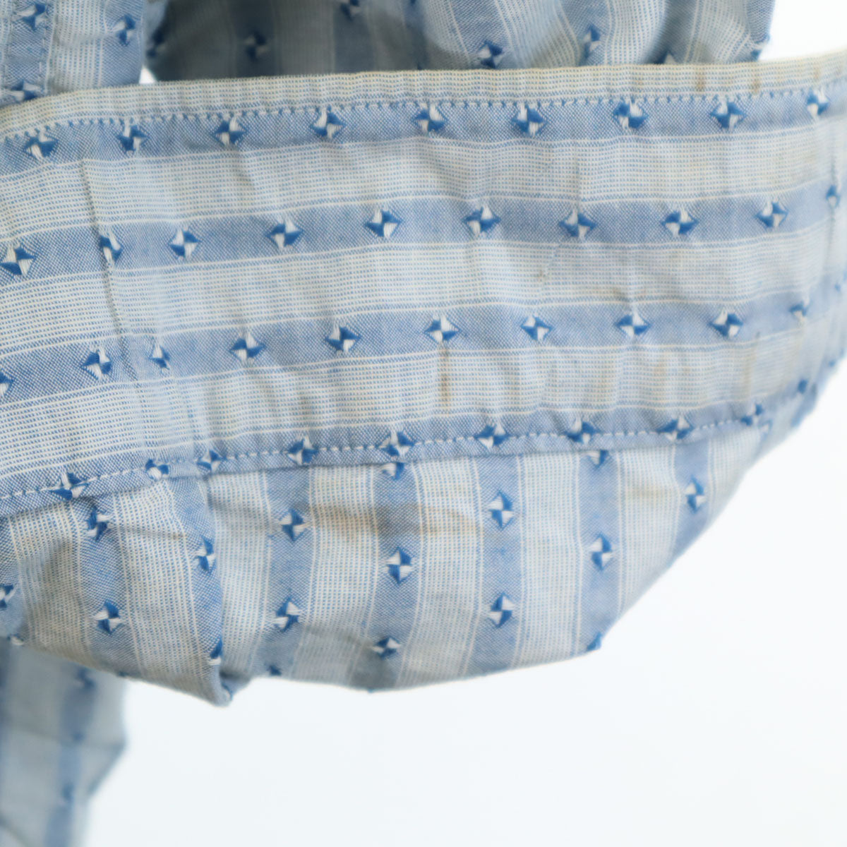 Emporio Armani エンポリオアルマーニ 90s オールド ストライプ 総柄 長袖 シャツ 39/15 2/1 ブルー系 メンズ