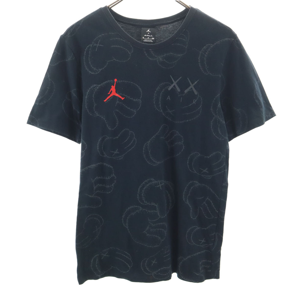 NIKE AIR JORDAN ナイキ エアジョーダン KAWS カウズ コラボ 半袖 Tシャツ S ブラック メンズ