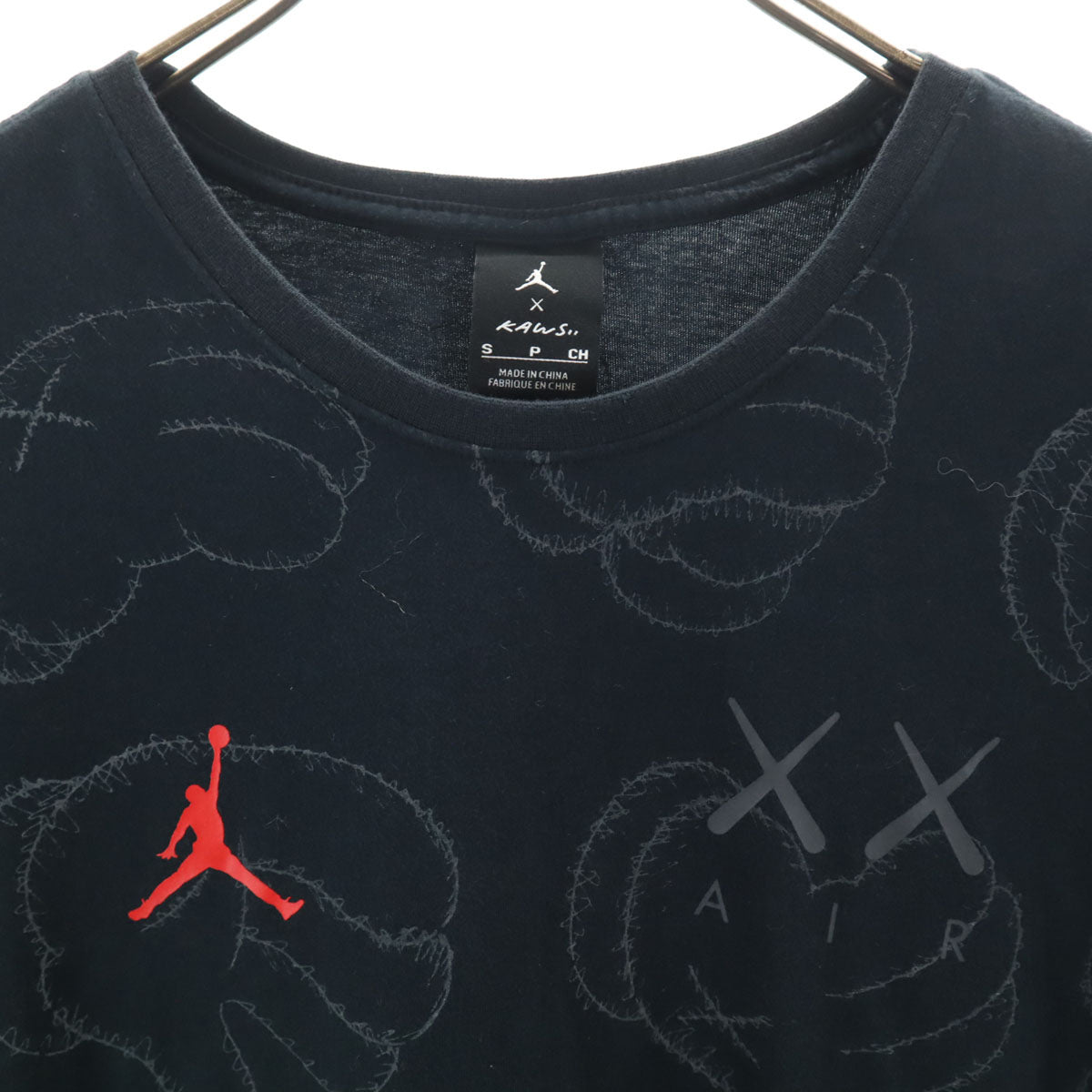 NIKE AIR JORDAN ナイキ エアジョーダン KAWS カウズ コラボ 半袖 Tシャツ S ブラック メンズ