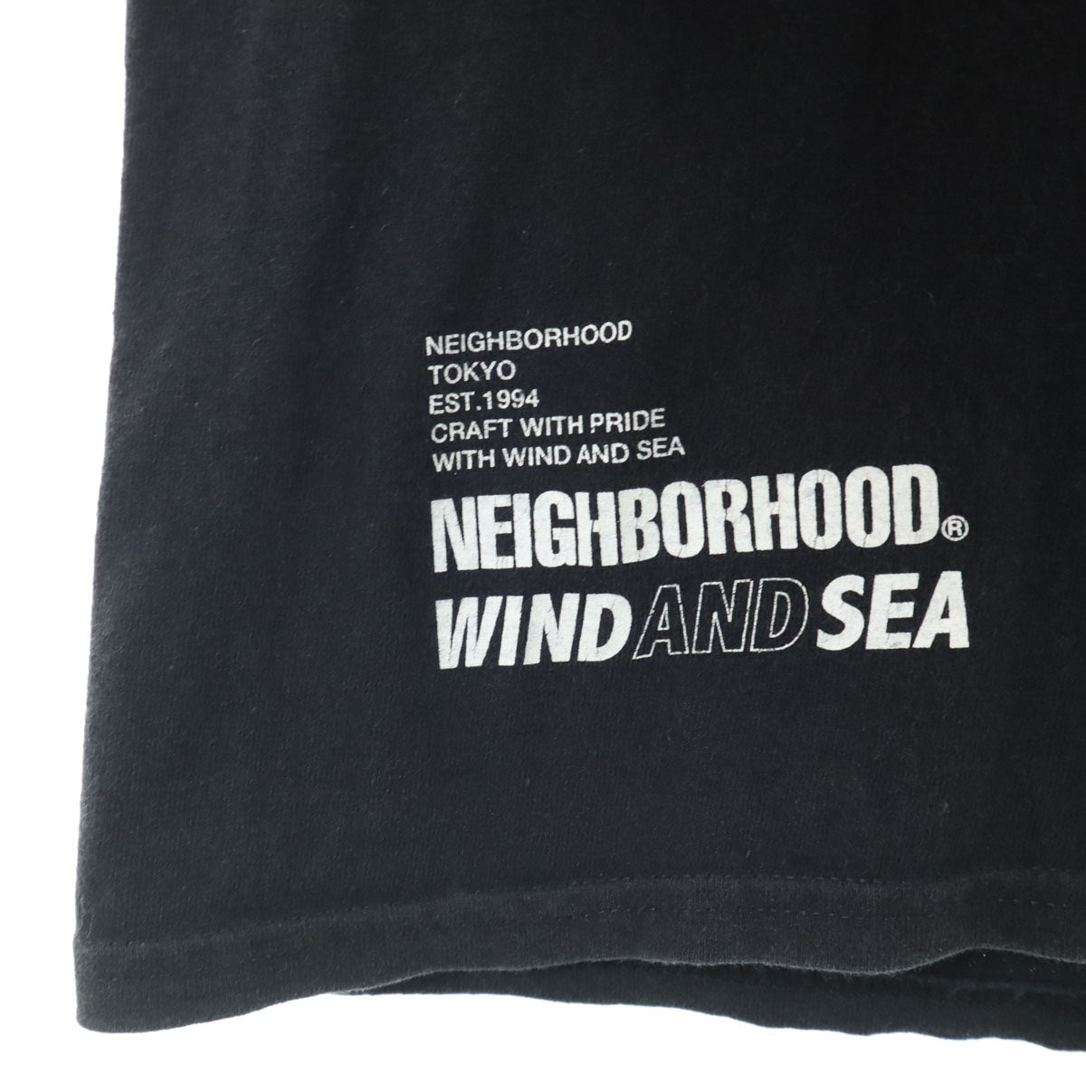 WIND AND SEA ウィンダンシー NEIGHBORHOOD ネイバーフッド コラボ 半袖 Tシャツ L ブラック メンズ