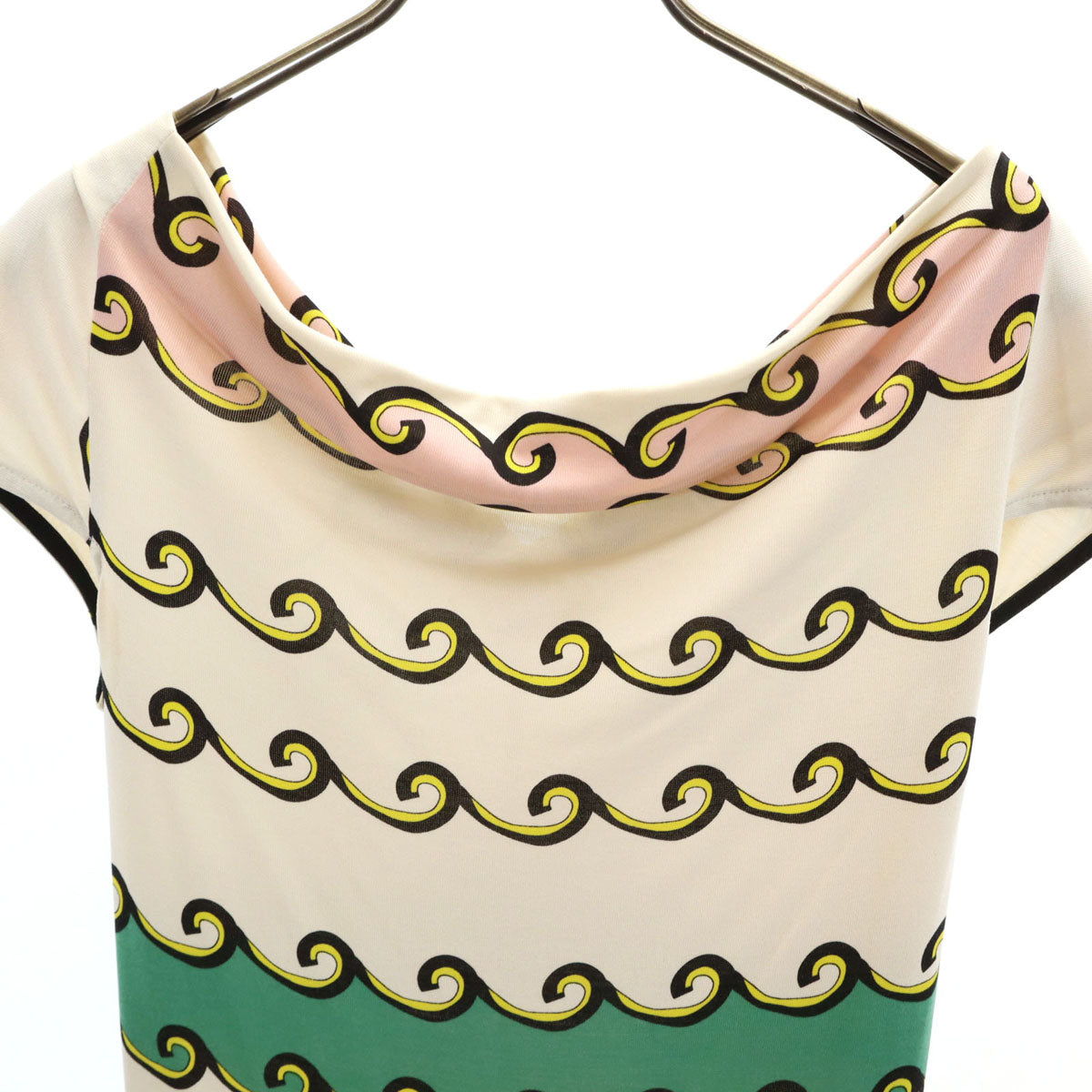 DIANE VON FURSTENBERG ダイアンフォンファステンバーグ 総柄 フレンチスリーブ ワンピース 0 アイボリー レディース