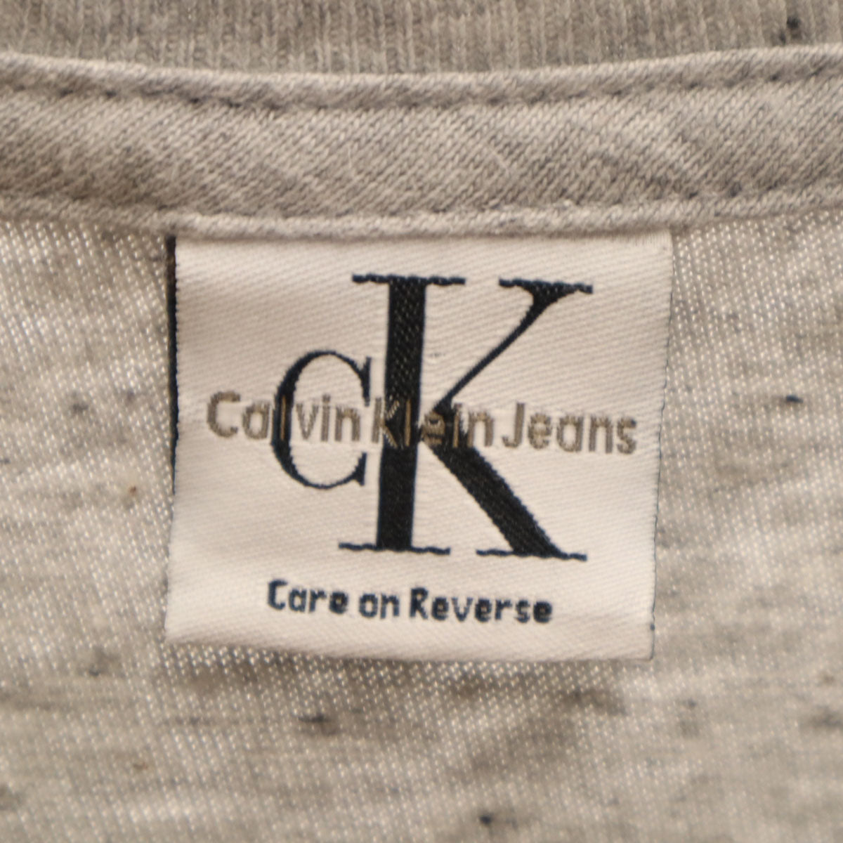 Calvin klein Jeans カルバンクラインジーンズ 90s オールド USA製 半袖 Tシャツ S-M グレー メンズ