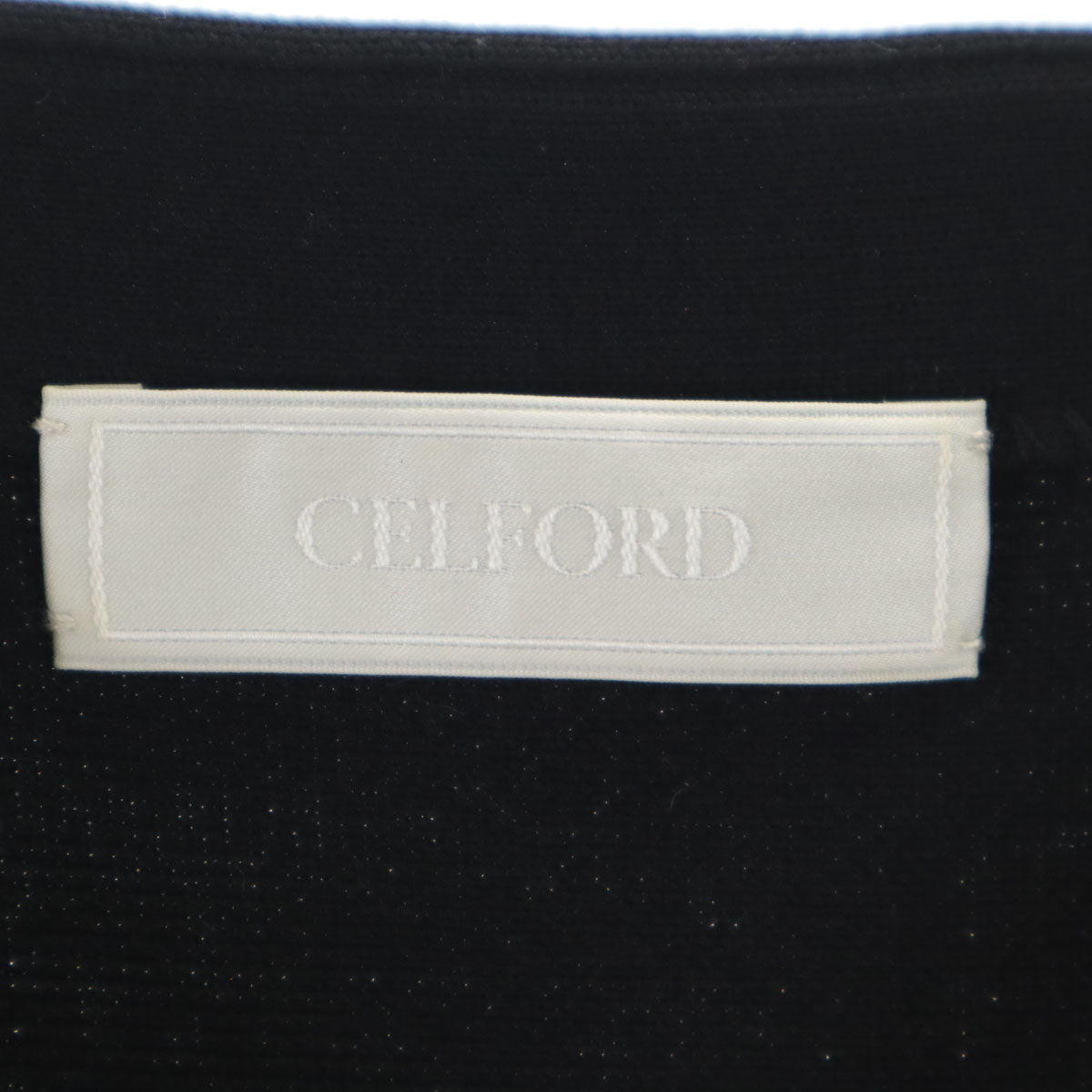 CELFORD セルフォード 半袖 ワンピース 36 ブラック レディース