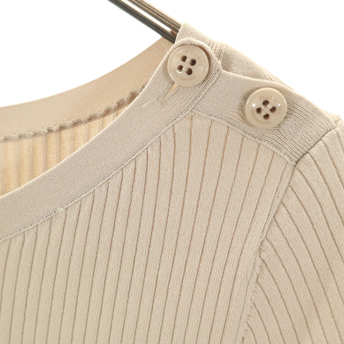 BLUE LABEL CRESTBRIDGE ブルーレーベルクレストブリッジ 半袖 ワンピース 38 ベージュ レディース
