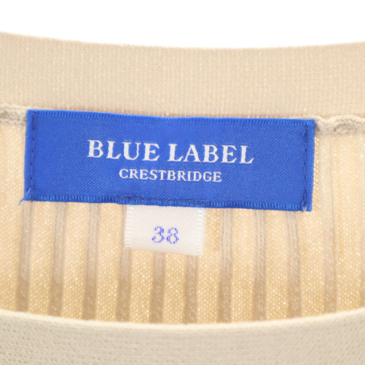 BLUE LABEL CRESTBRIDGE ブルーレーベルクレストブリッジ 半袖 ワンピース 38 ベージュ レディース