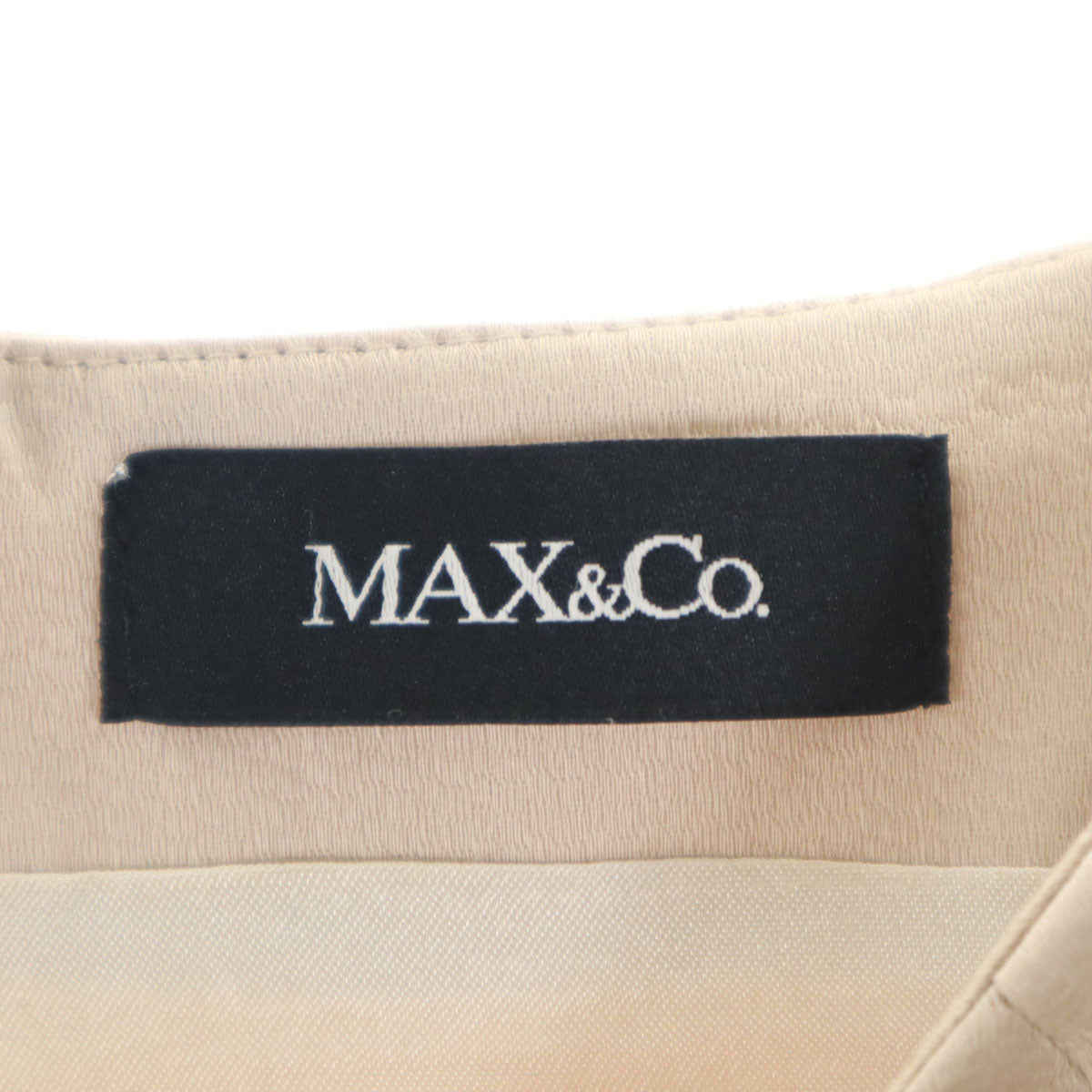 MAX&CO マックスアンドコー ノースリーブ ワンピース 36 ベージュ レディース