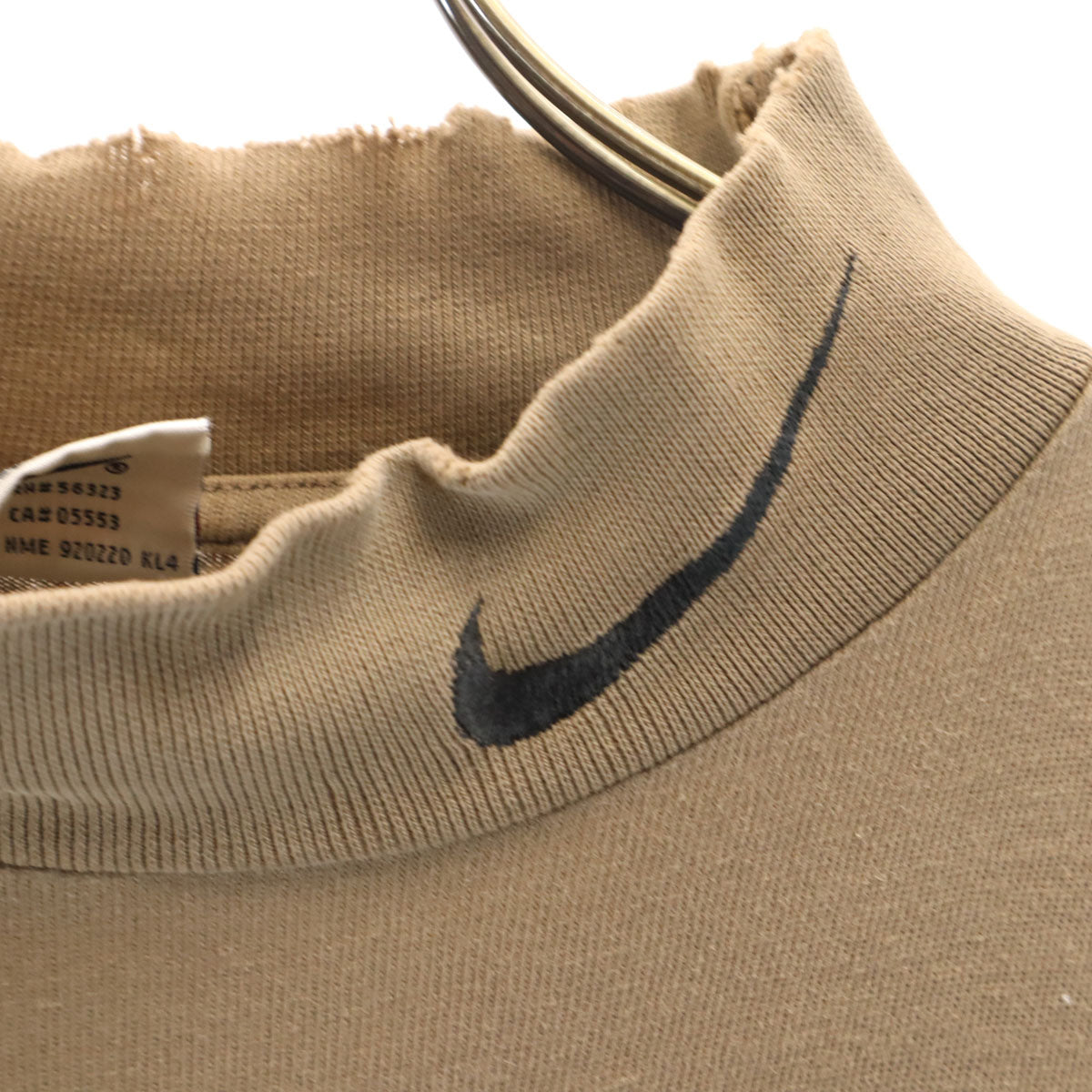 NIKE ナイキ 90s 半袖 モックネック Tシャツ XL ブラウン メンズ
