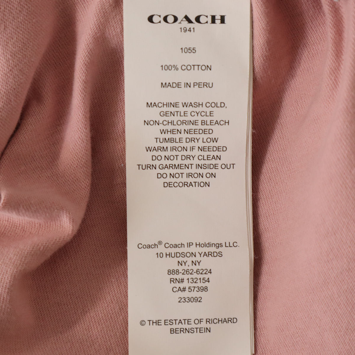 COACH コーチ RICHARD BERNSTEIN リチャード・バーンスタイン コラボ ハート 半袖 Tシャツ M ピンク メンズ