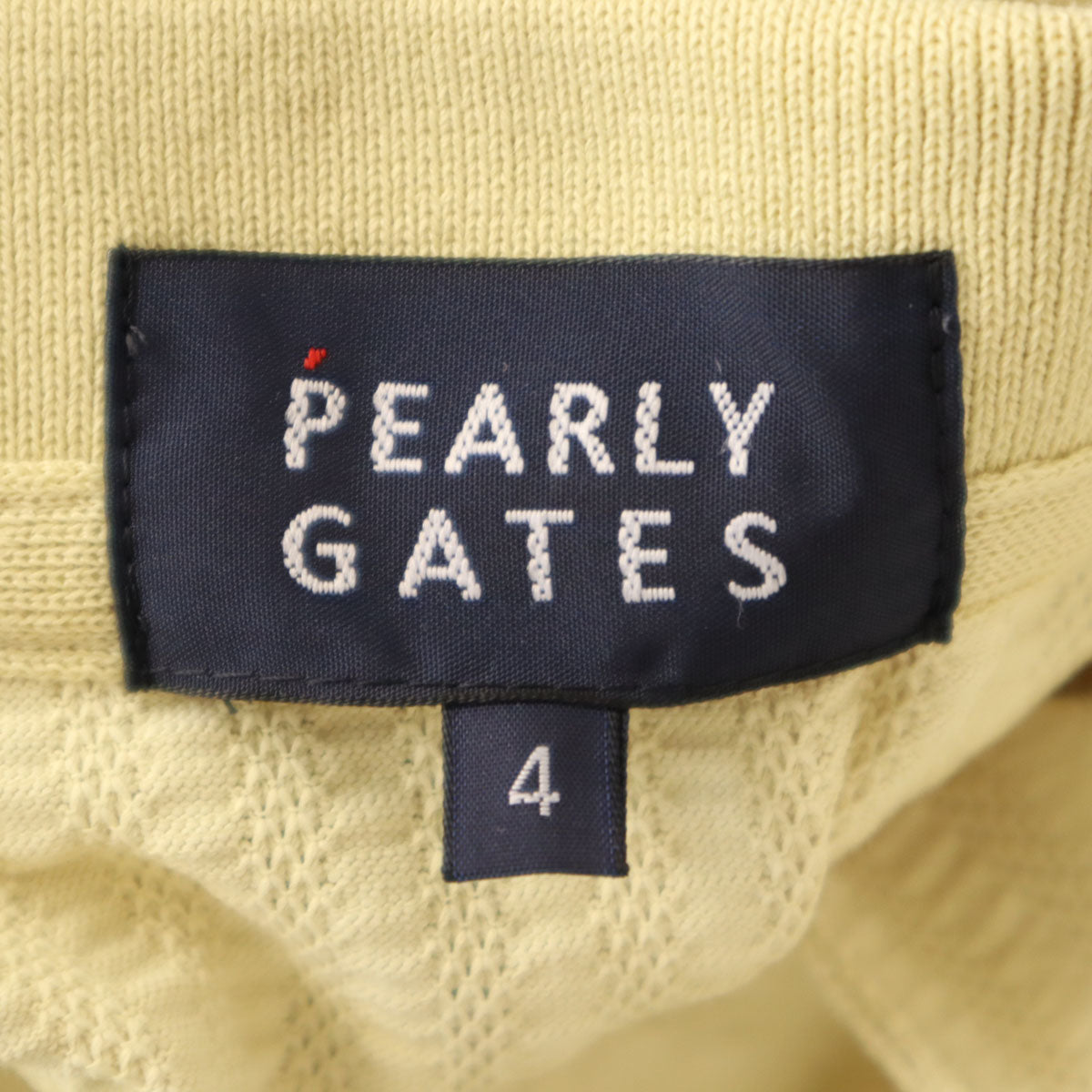 PEARLY GATES パーリーゲイツ 日本製 ゴルフ 半袖 ポロシャツ 4 イエロー系 メンズ