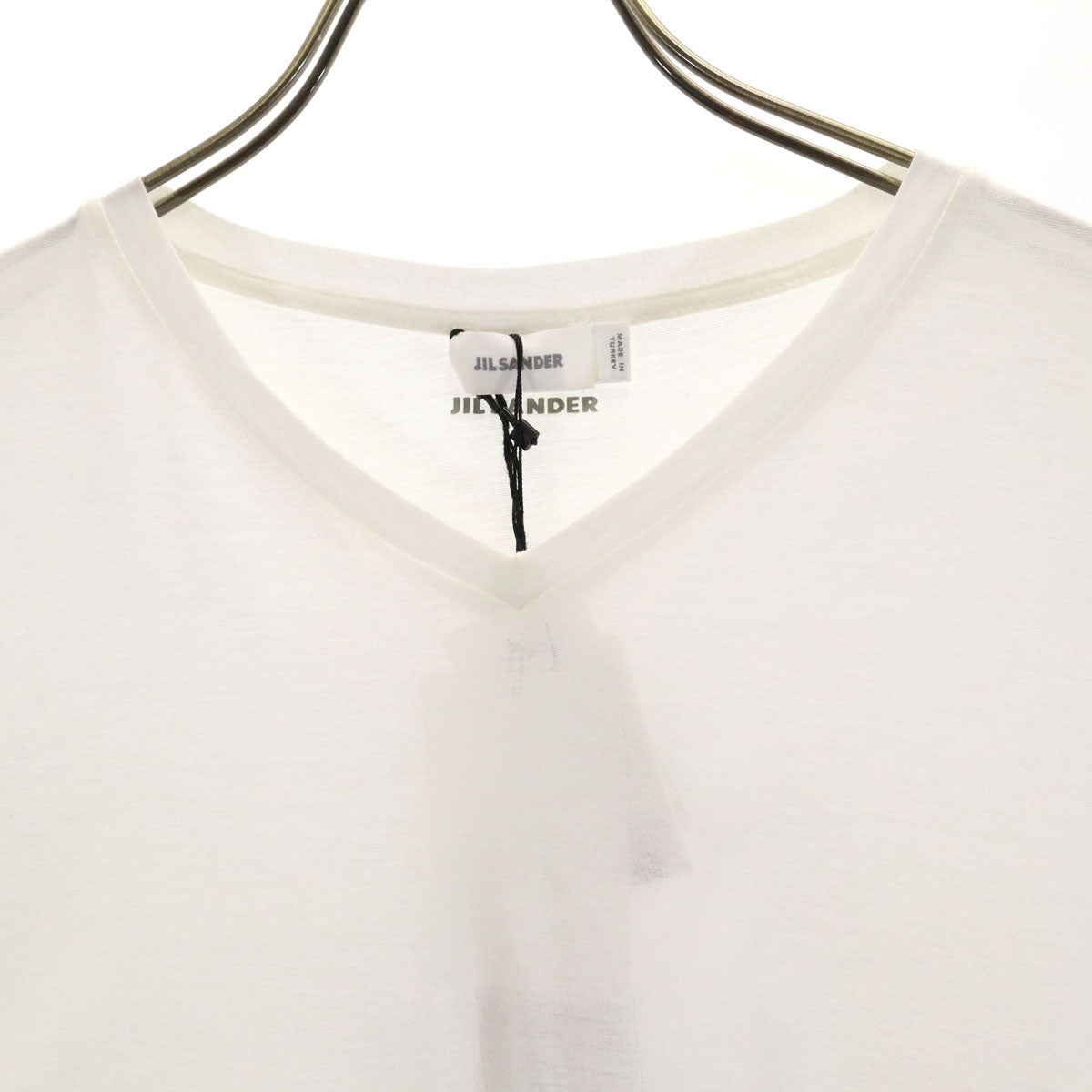 JIL SANDER ジルサンダー 未使用 半袖 Vネック Tシャツ L ホワイト 無地 メンズ