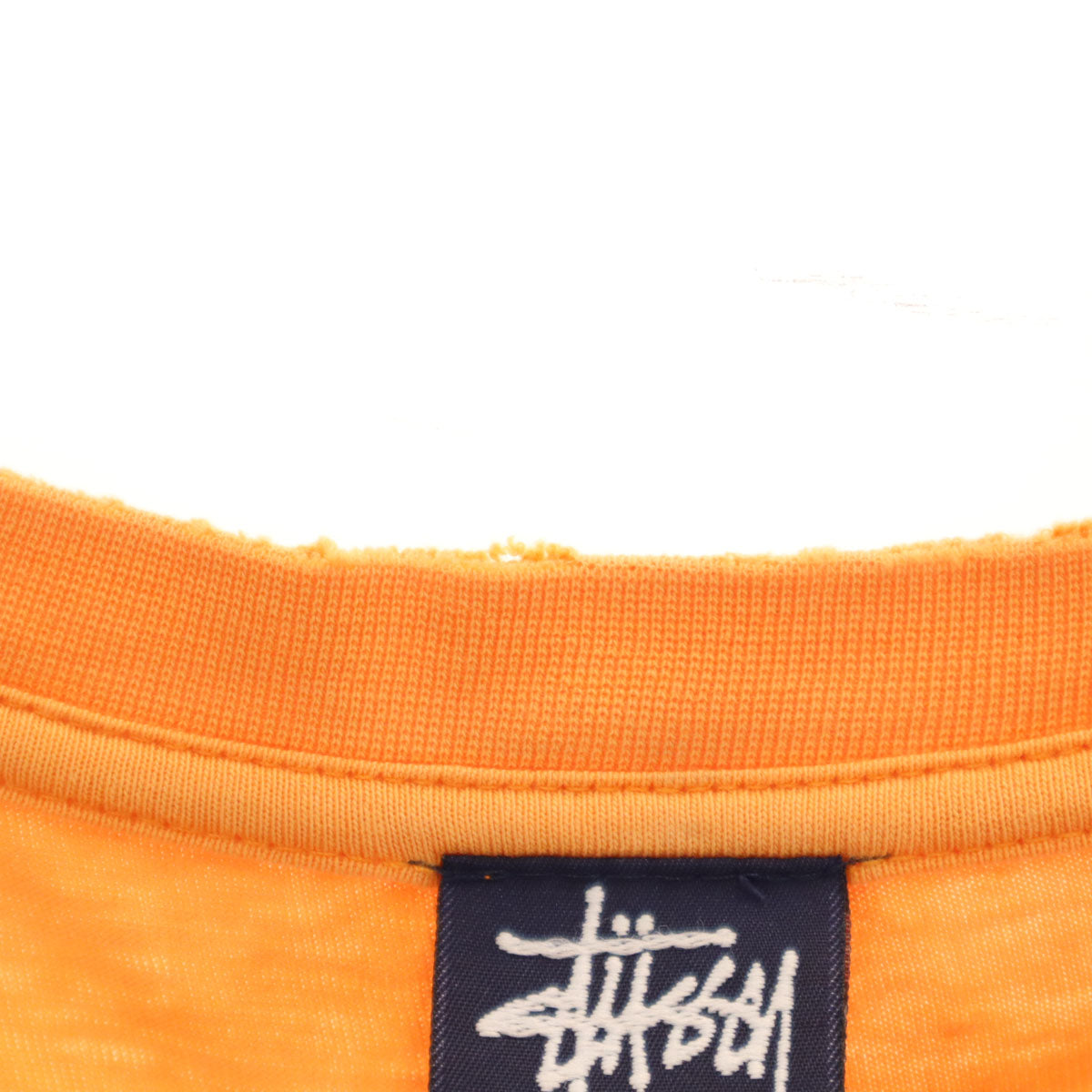 STUSSY ステューシー 90s USA製 紺タグ オールド 半袖 Tシャツ L オレンジ メンズ