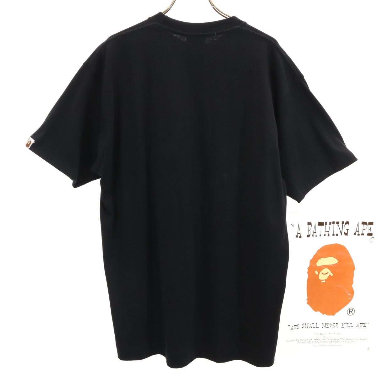BAPE ベイプ 日本製 半袖 Tシャツ L ブラック 袋付き アベイシングエイプ メンズ