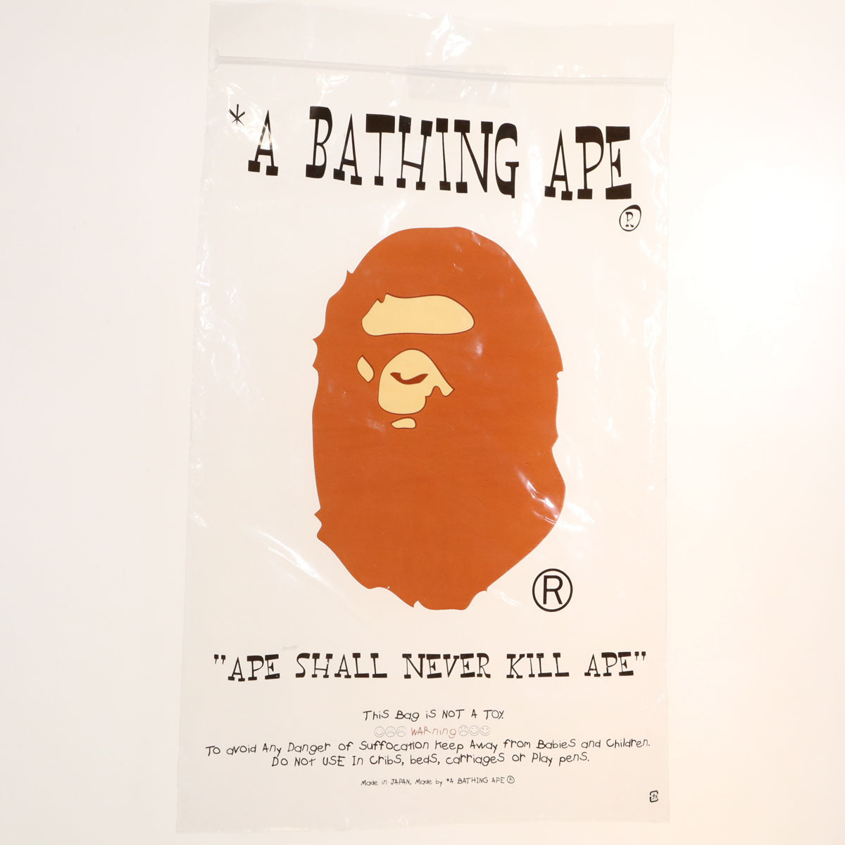 BAPE ベイプ 日本製 半袖 Tシャツ L ブラック 袋付き アベイシングエイプ メンズ