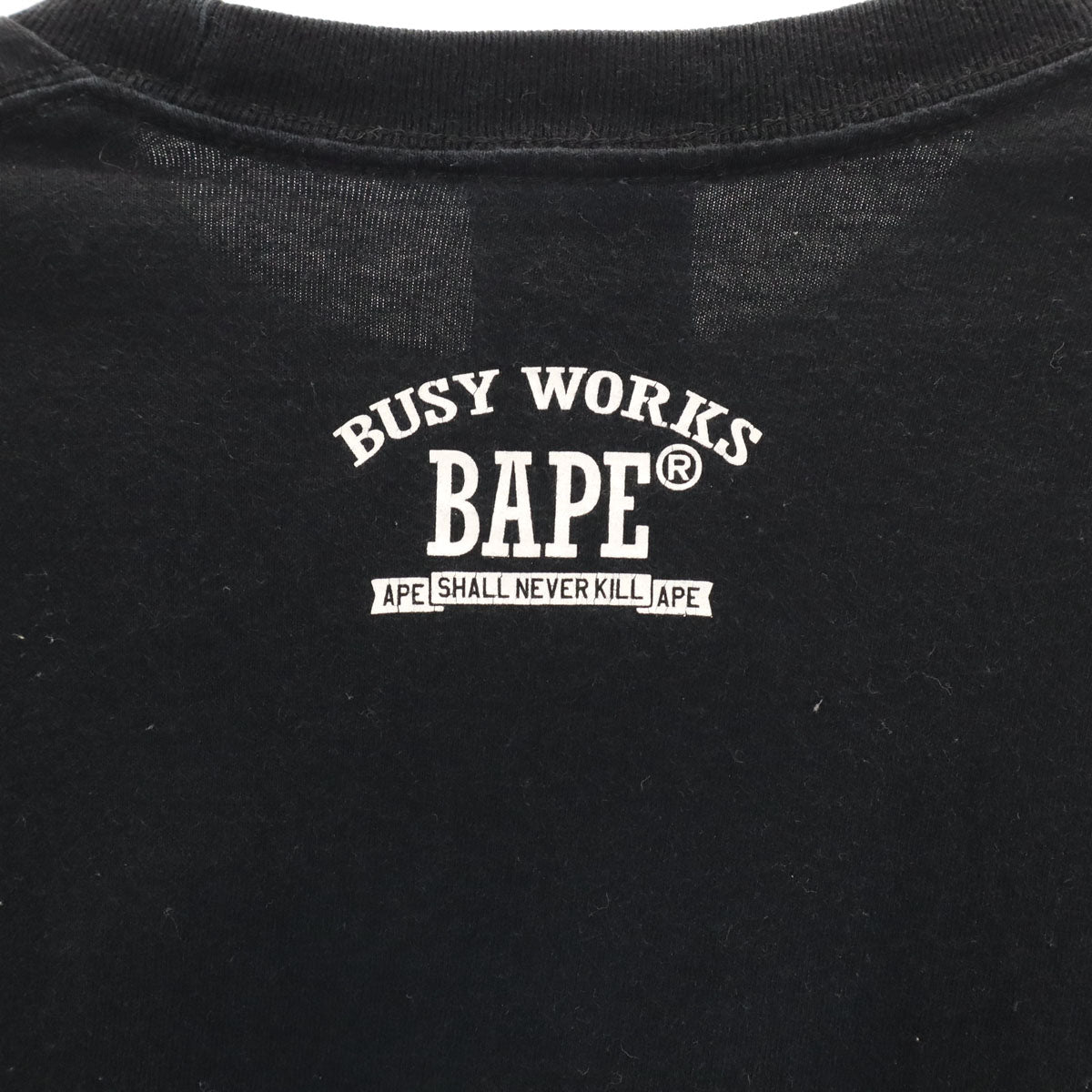 BAPE ベイプ 日本製 半袖 Tシャツ L ブラック 袋付き アベイシングエイプ メンズ