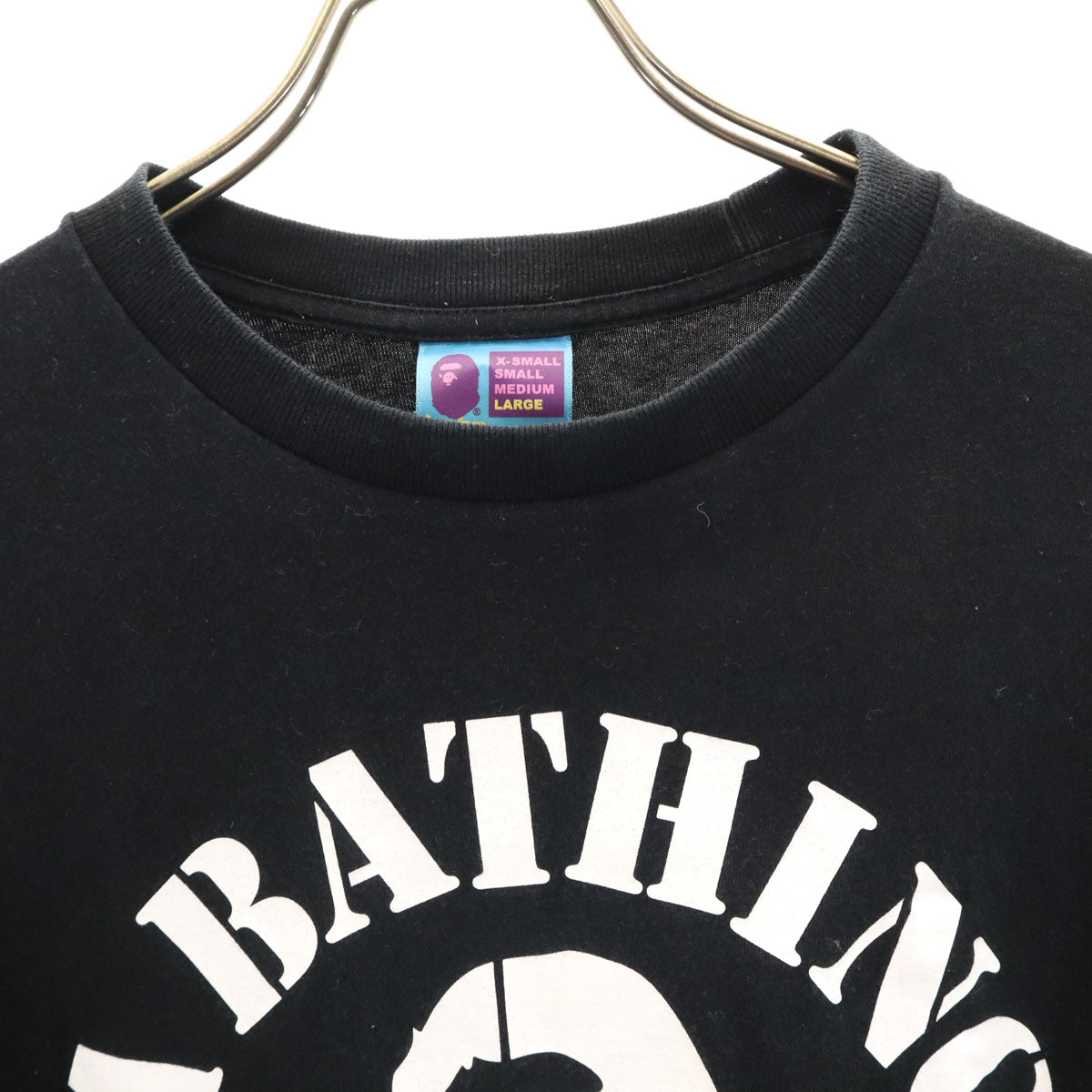 BAPE ベイプ 日本製 半袖 Tシャツ L ブラック 袋付き アベイシングエイプ メンズ