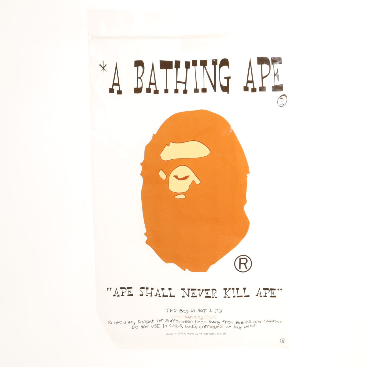 BAPE ベイプ 日本製 半袖 Tシャツ L ブラック 袋付き アベイシングエイプ メンズ