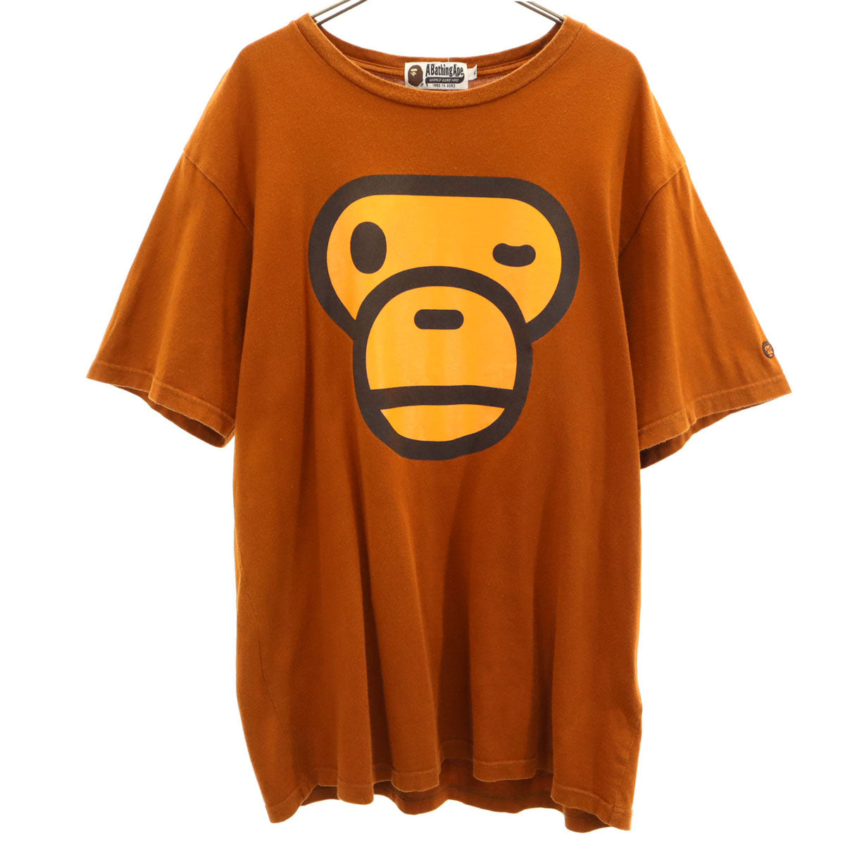 A BATHING APE アベイシングエイプ 日本製 半袖 Tシャツ XL ブラウン メンズ