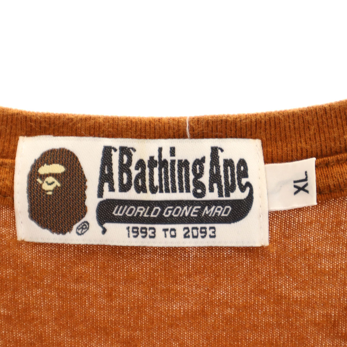 A BATHING APE アベイシングエイプ 日本製 半袖 Tシャツ XL ブラウン メンズ