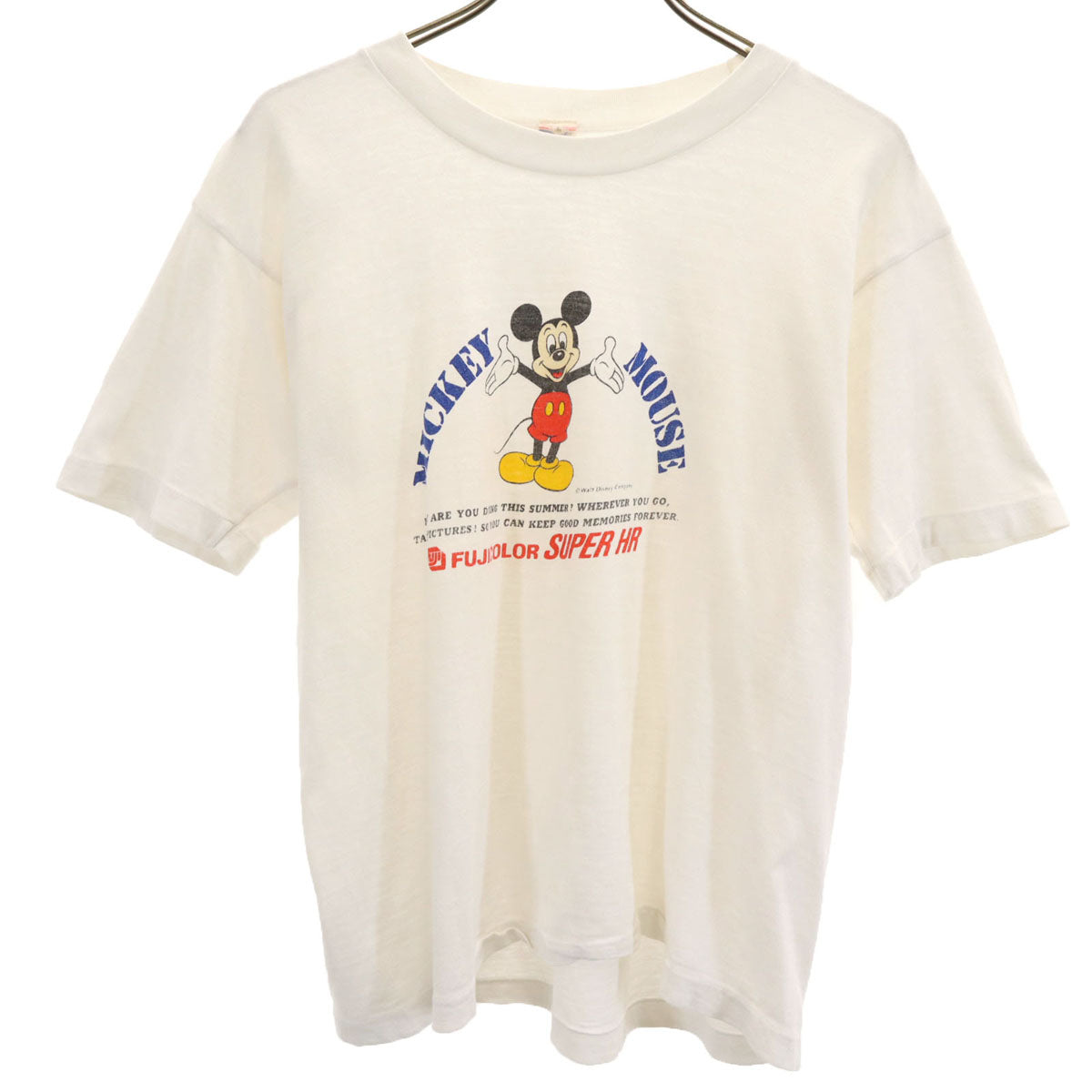 DIA CLUB ダイヤクラブ 90s フジカラー 非売品 オールド ミッキーマウス 半袖 Tシャツ FREE ホワイト レディース