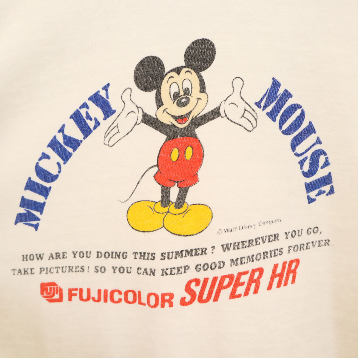 DIA CLUB ダイヤクラブ 90s フジカラー 非売品 オールド ミッキーマウス 半袖 Tシャツ FREE ホワイト レディース
