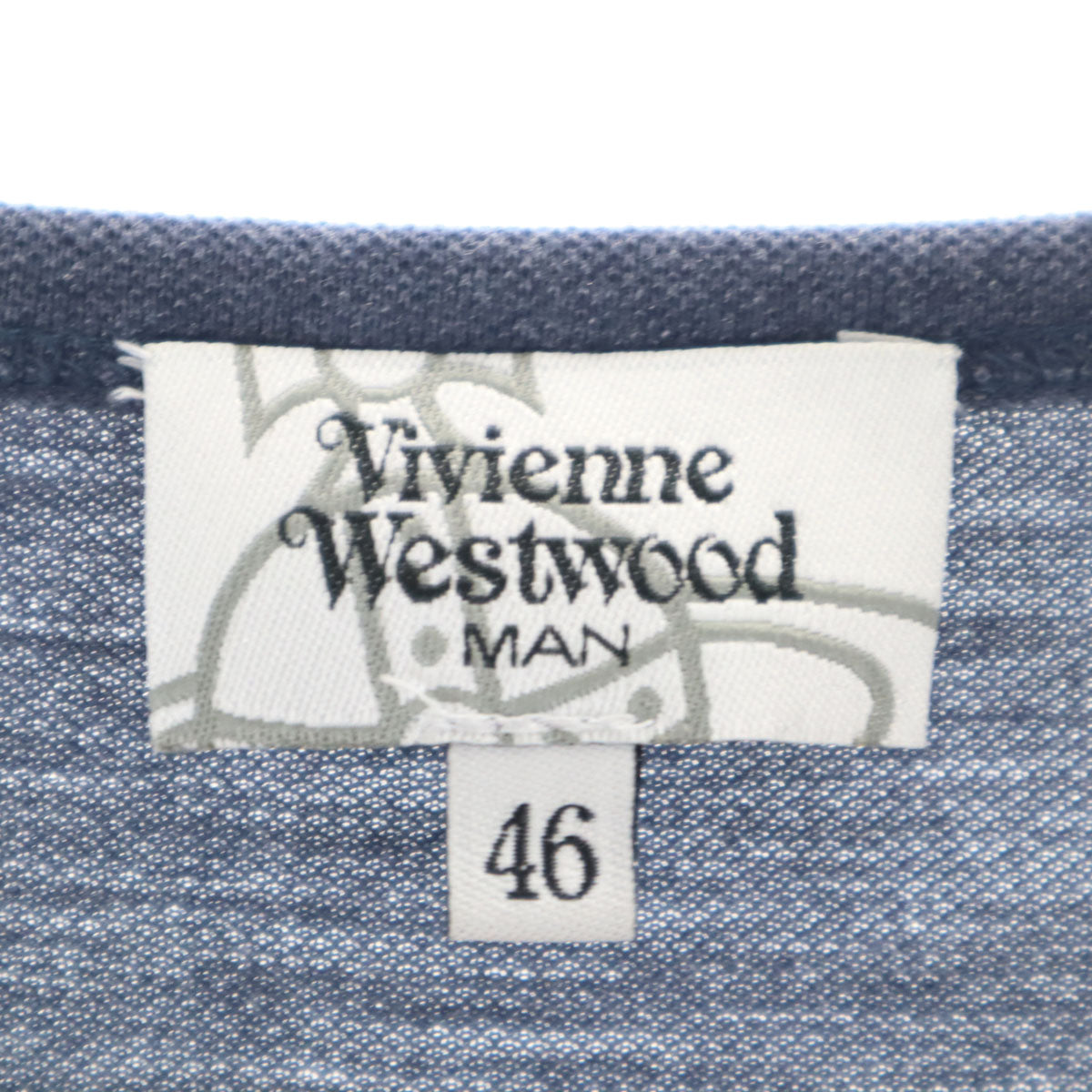 美品 Vivienne WestwoodMAN ヴィヴィアンウエストウッドマン 日本製 半袖 Tシャツ 46 ネイビー メンズ
