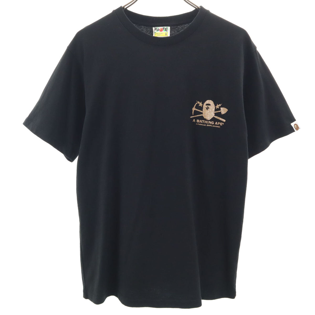 BAPE ベイプ バックプリント 半袖 Tシャツ M ブラック アベイシングエイプ メンズ