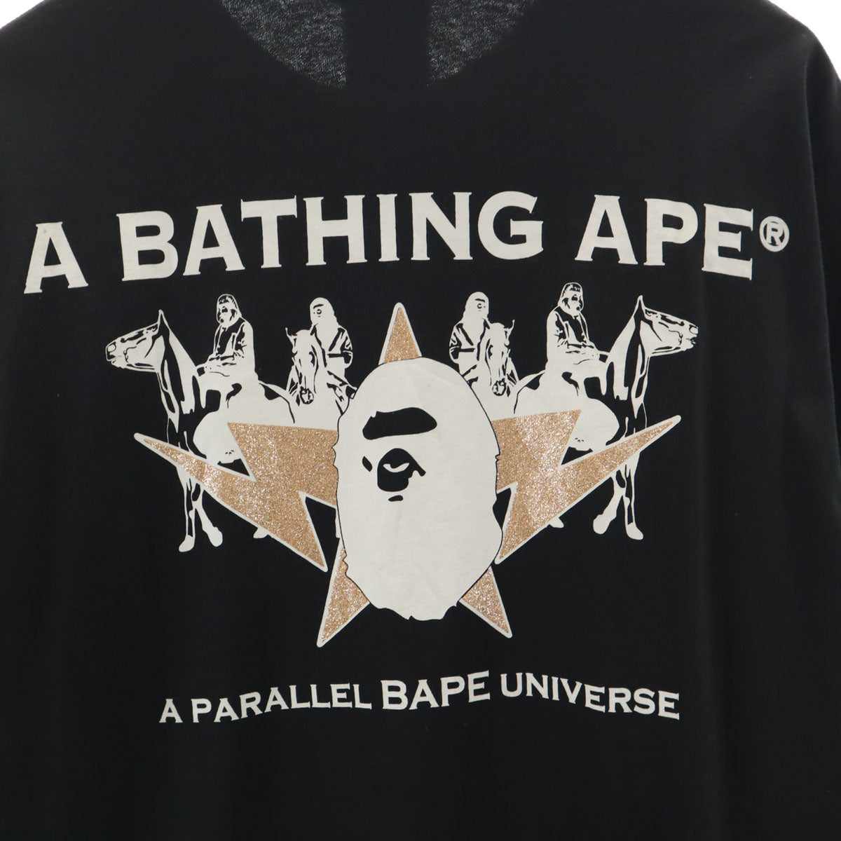 BAPE ベイプ バックプリント 半袖 Tシャツ M ブラック アベイシングエイプ メンズ