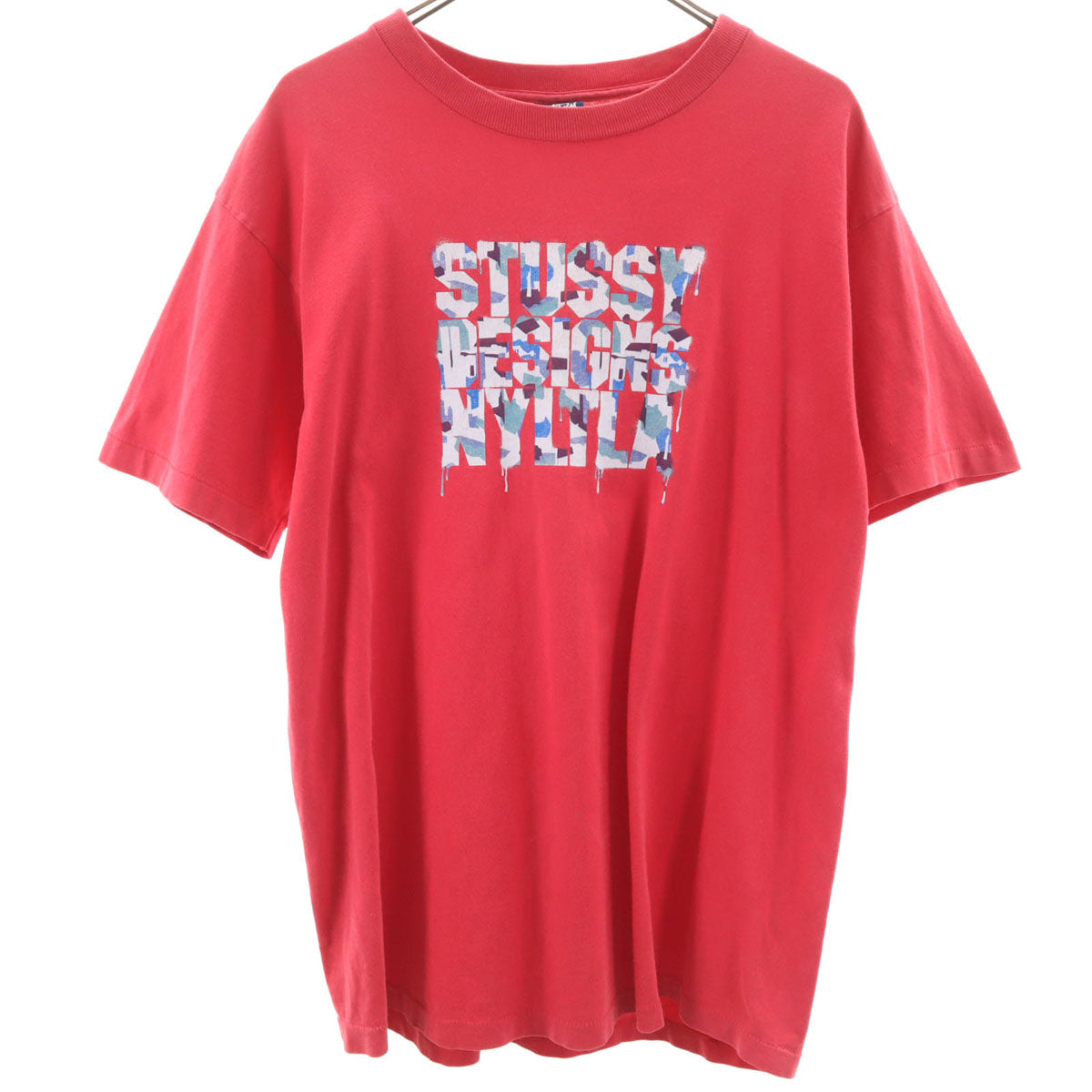 STUSSY ステューシー 90s USA製 オールド 半袖 Tシャツ L レッド メンズ