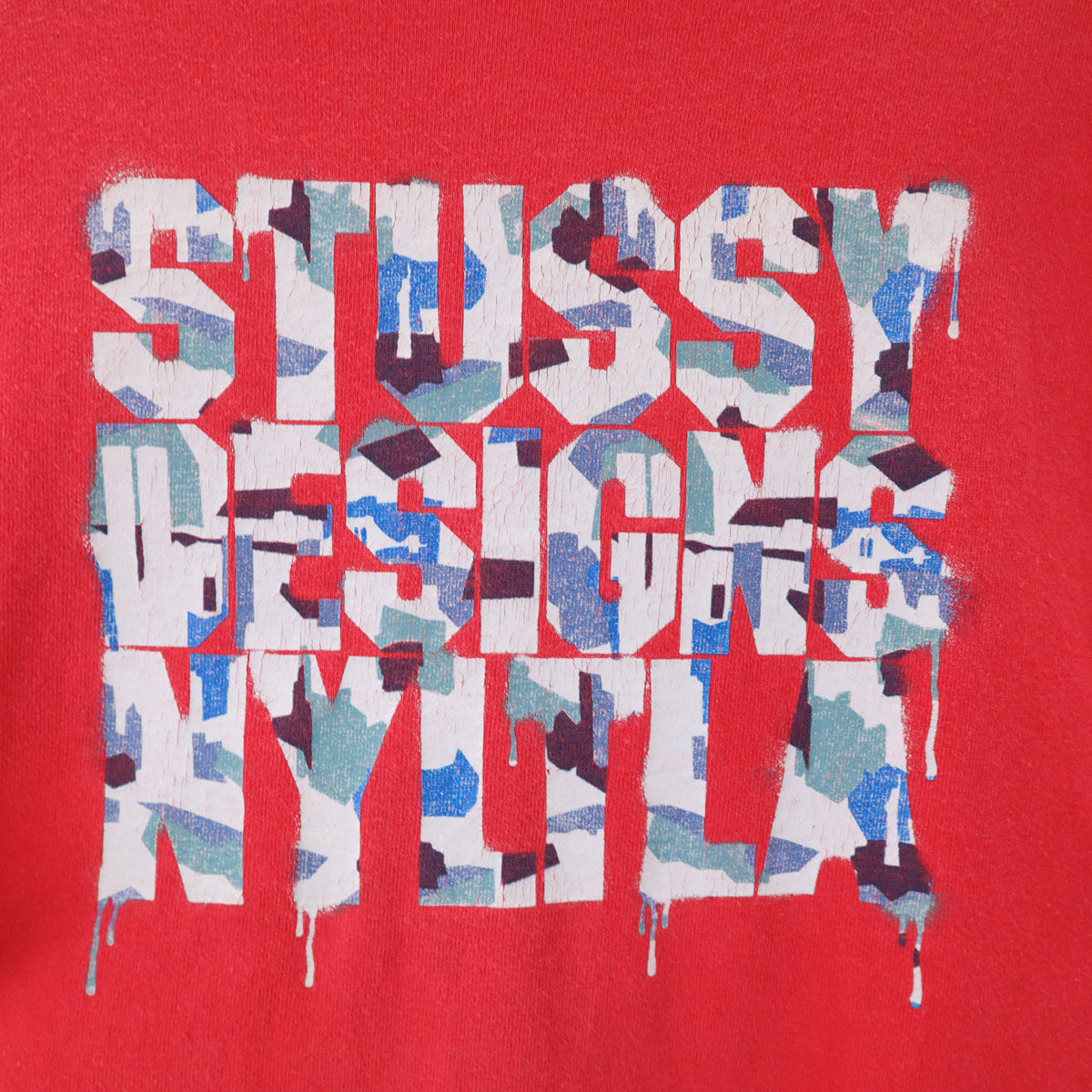 STUSSY ステューシー 90s USA製 オールド 半袖 Tシャツ L レッド メンズ
