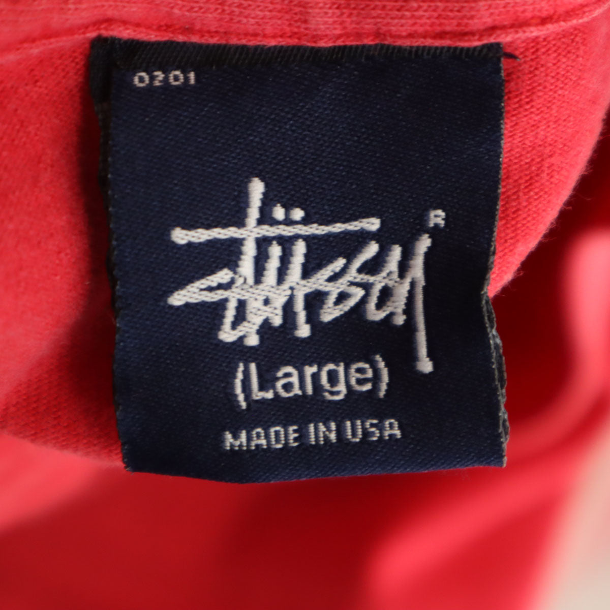 STUSSY ステューシー 90s USA製 オールド 半袖 Tシャツ L レッド メンズ