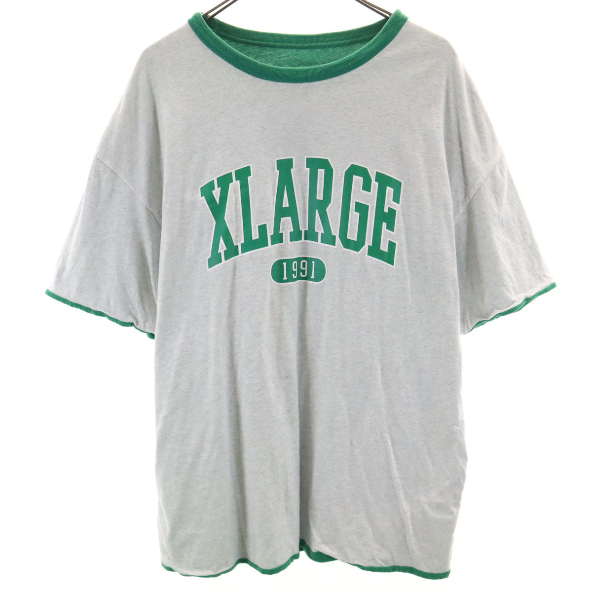 XLARGE エクストララージ 半袖 リバーシブル Tシャツ L グレー メンズ