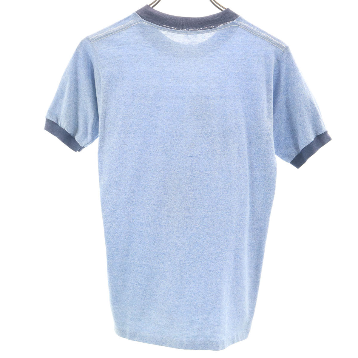 80s 90s オールド ミッキーマウス 半袖 リンガー Tシャツ ブルー系 Disney ディズニー メンズ