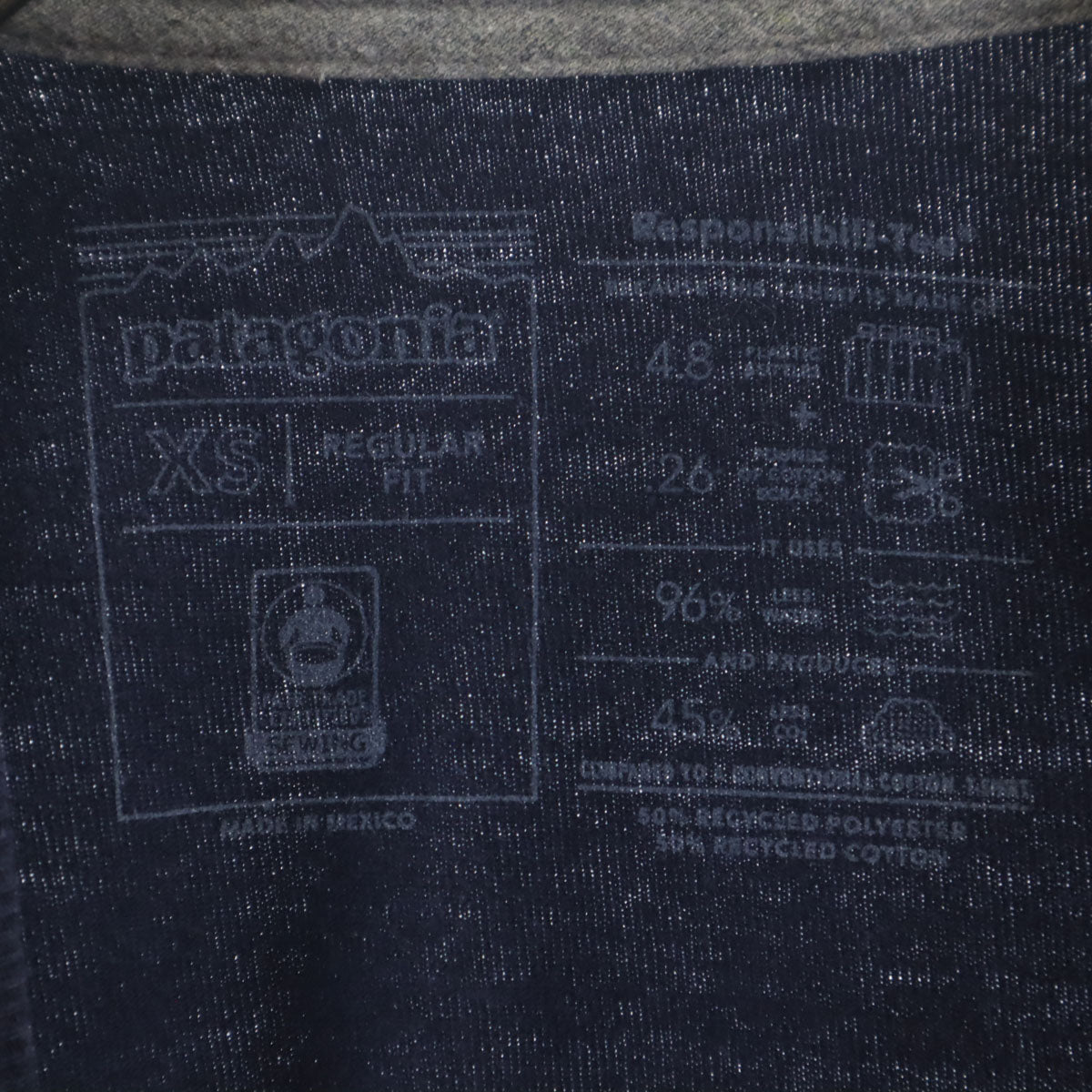 patagonia パタゴニア バックロゴ 半袖 Tシャツ XS ネイビー 38504SP21 アウトドア メンズ