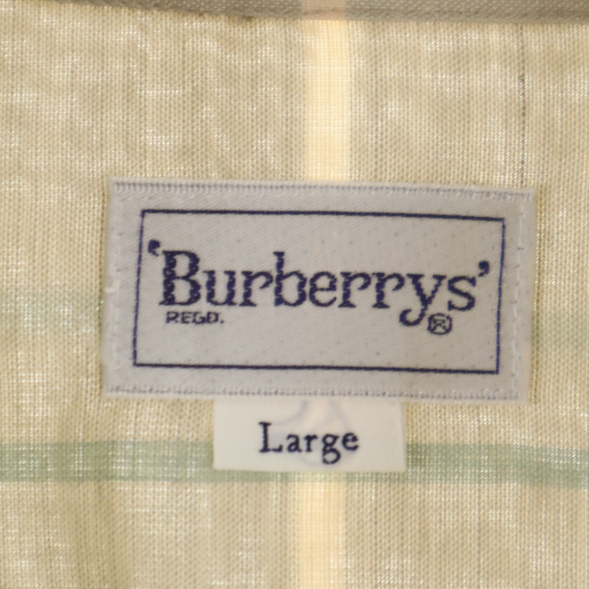Burberrys バーバリーズ 90s リネンブレンド オールド チェック柄 半袖 シャツ L グレージュ メンズ