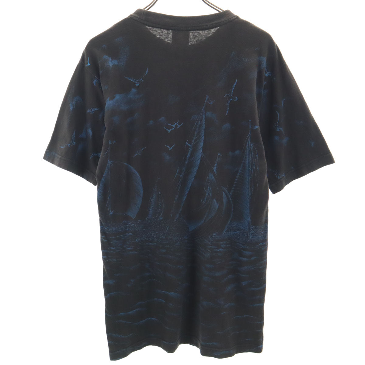 Sherry's BEST シェリーズベスト 90s オールド 半袖 Tシャツ M ブラック ミッキーマウス グーフィー ヨット メンズ