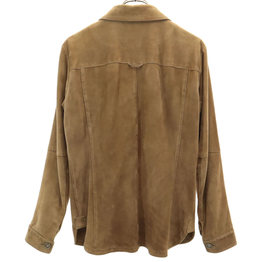 エンメティ イタリア製 ビームス別注 山羊革 スエード レザージャケット 44 ブラウン メンズ