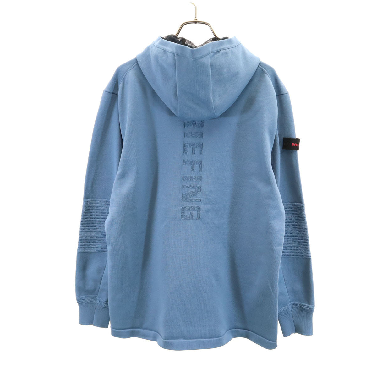 BRIEFING ブリーフィング 長袖 ニット ジップパーカー L ブルーグレー系 メンズ