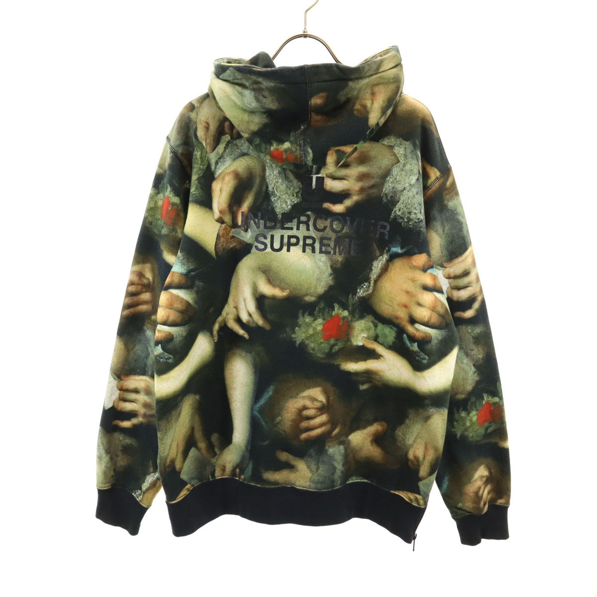 美品 Supreme シュプリーム 15ss UNDERCOVER アンダーカバー コラボ リコラス デ ラルジリエール 長袖 スウェットパーカー L カーキ メンズ